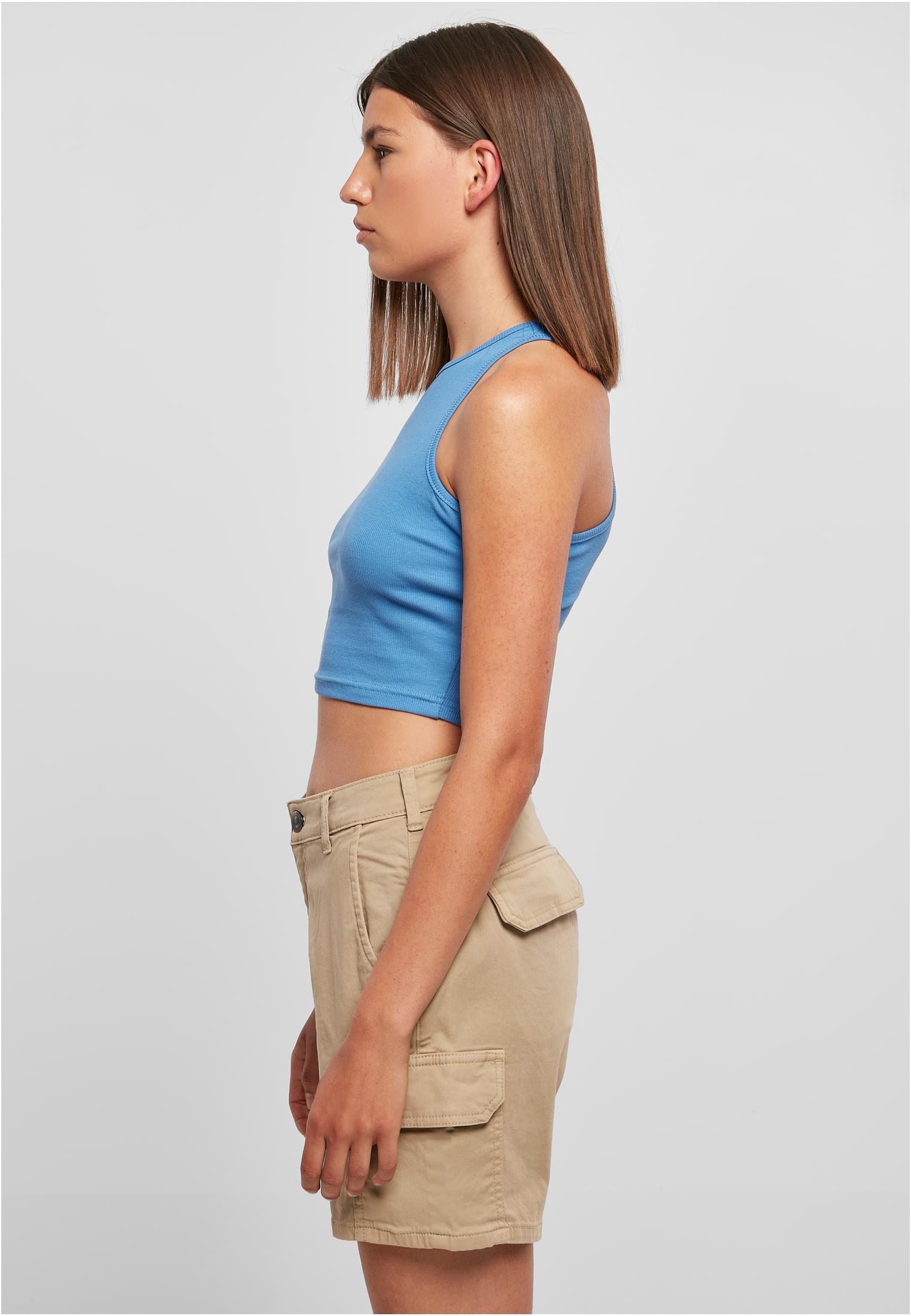 女性 短款 交叉編織 上衣 天藍色 3XL
 - variant image 1