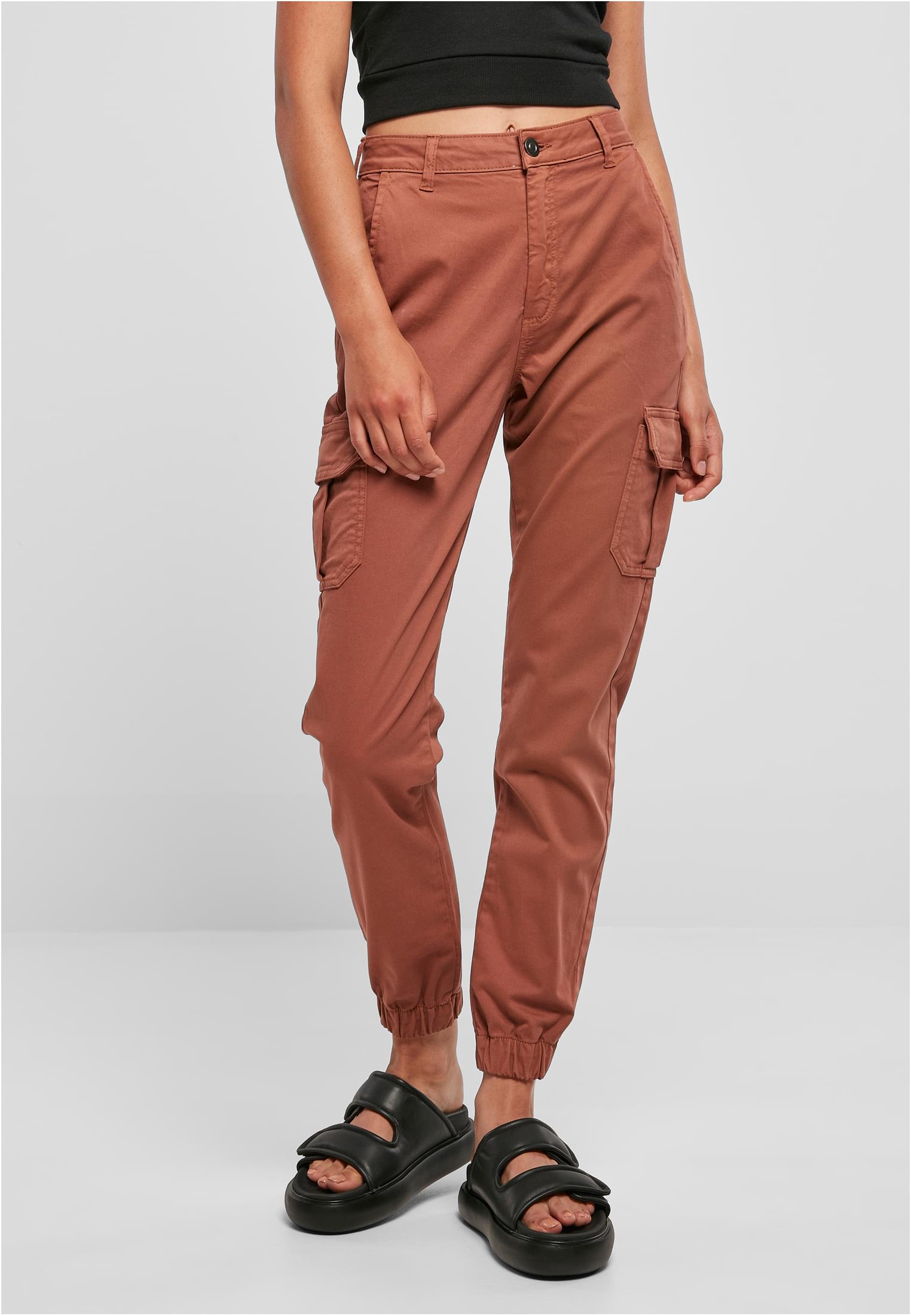 Ladies High Waist Cargo Pants terracotta 26 - alternate variant 12