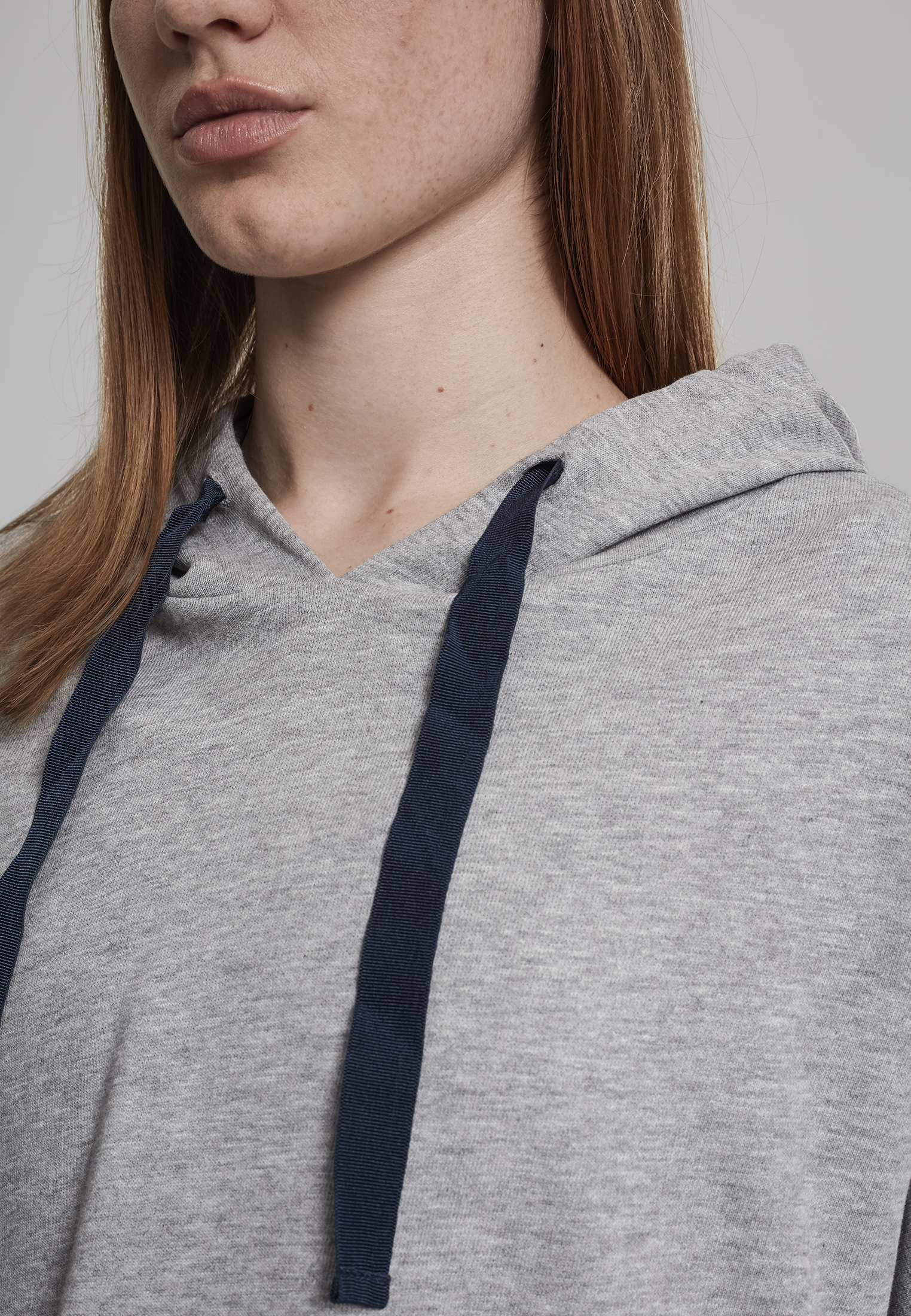 Ladies Taped Short Sleeve Hoody grey/navy L - variant image 5