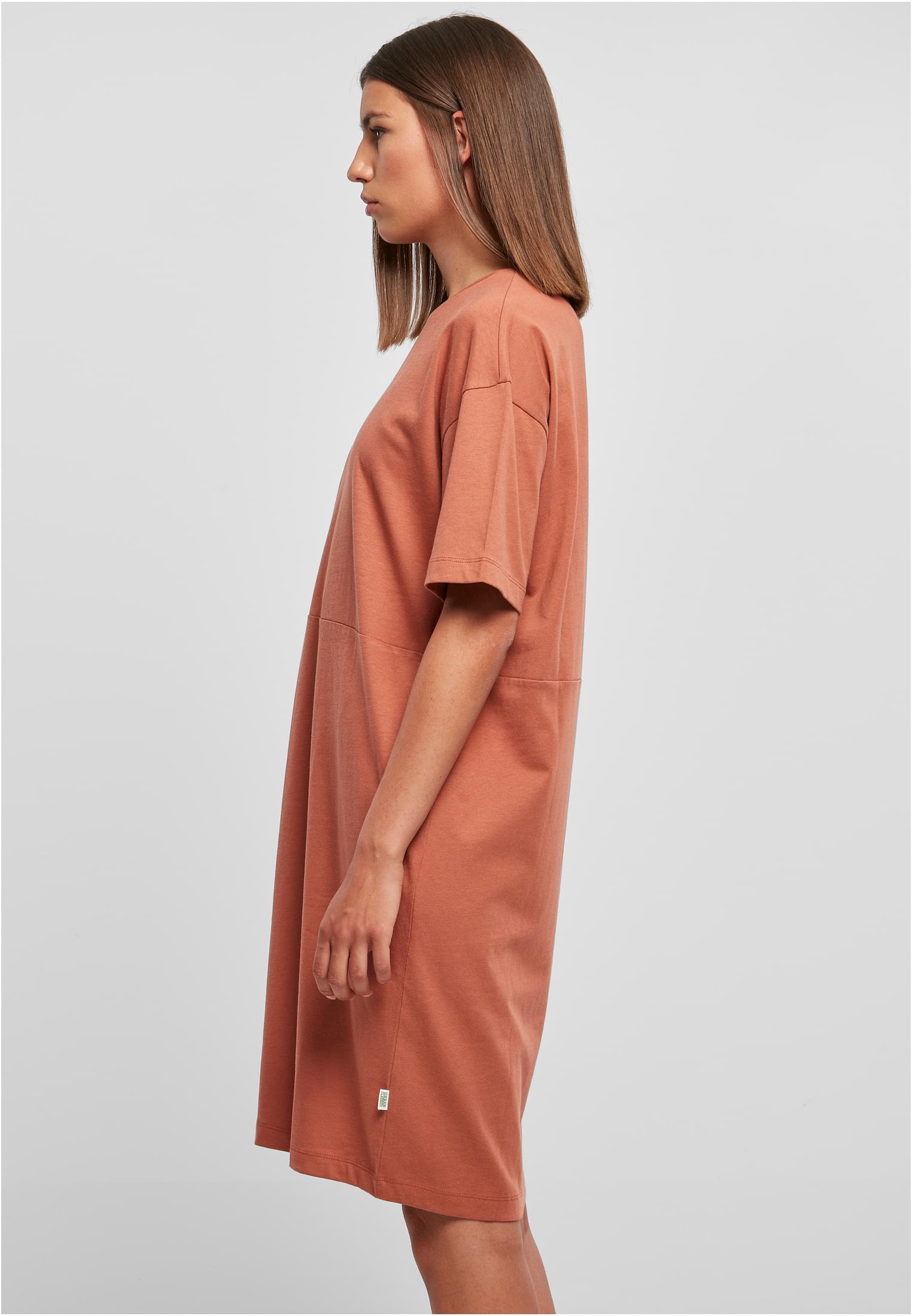 Ladies Organic Oversized Slit Tee Dress terracotta 3XL - variant image 1