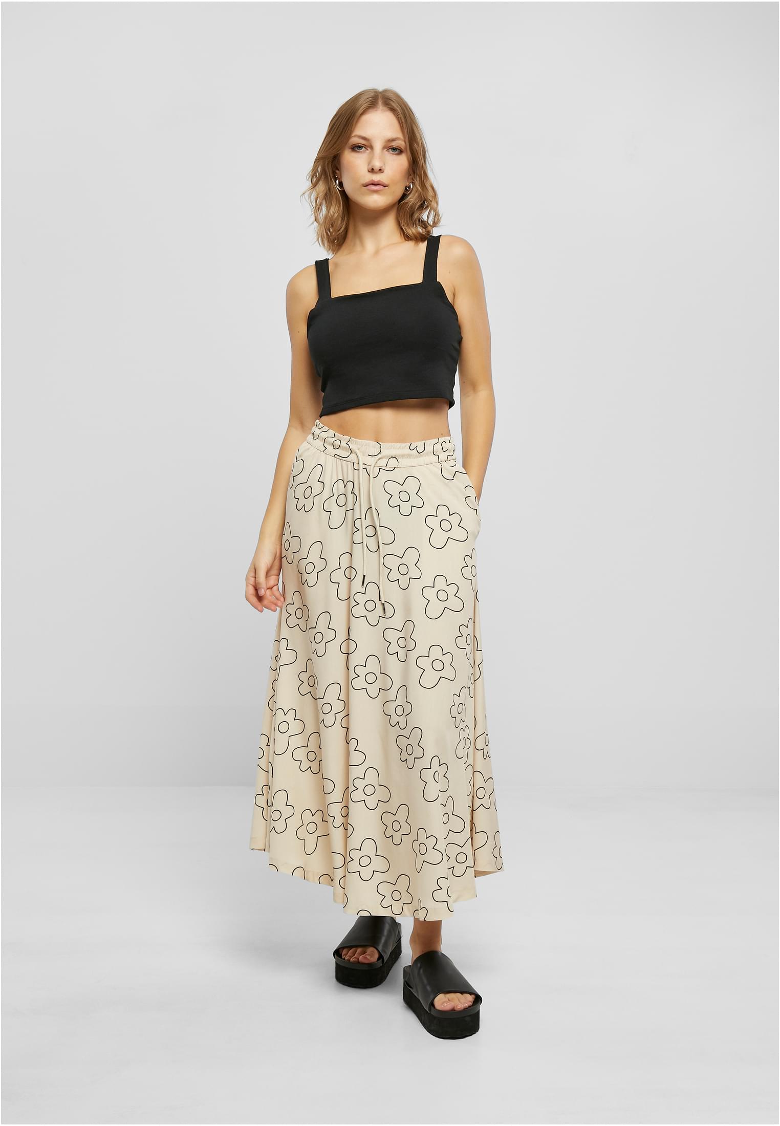 Ladies Viscose Midi Skirt softseagrassflower 3XL - variant image 4