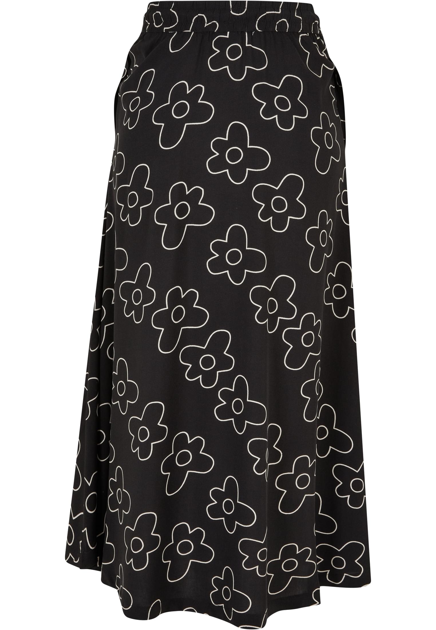Ladies Viscose Midi Skirt blackflower 3XL - variant image 7