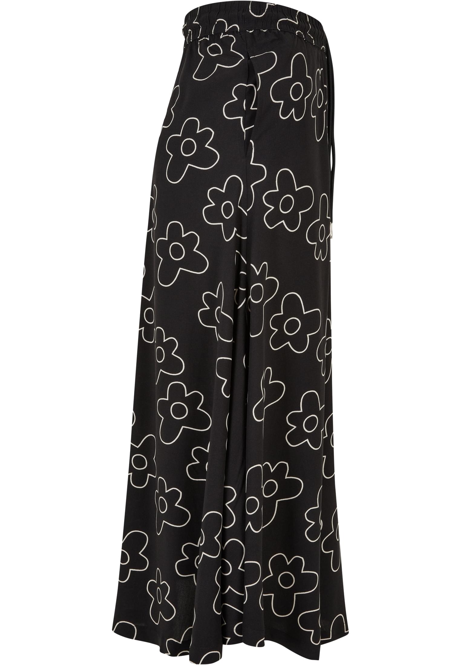 Ladies Viscose Midi Skirt blackflower 3XL - variant image 8