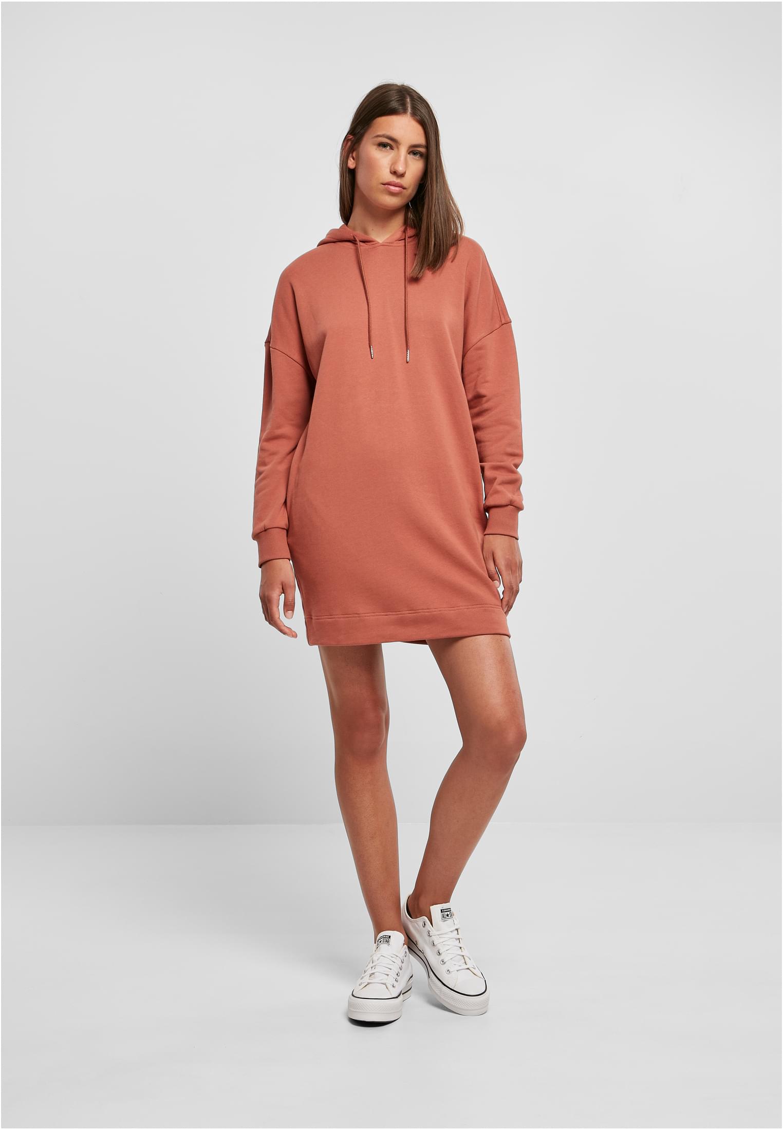 Ladies Organic Oversized Terry Hoody Dress terracotta 3XL - variant image 4