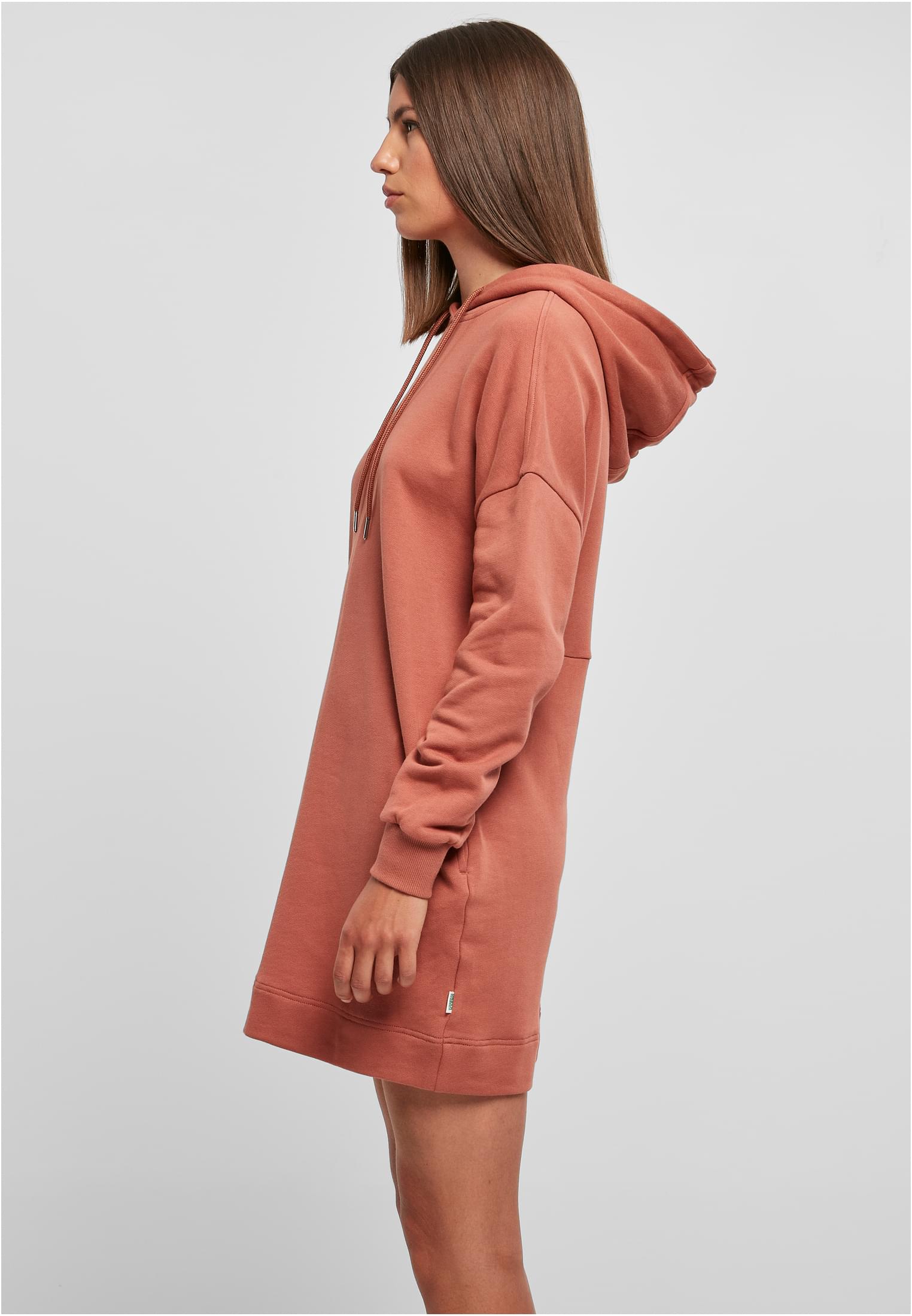 Ladies Organic Oversized Terry Hoody Dress terracotta 3XL - variant image 1