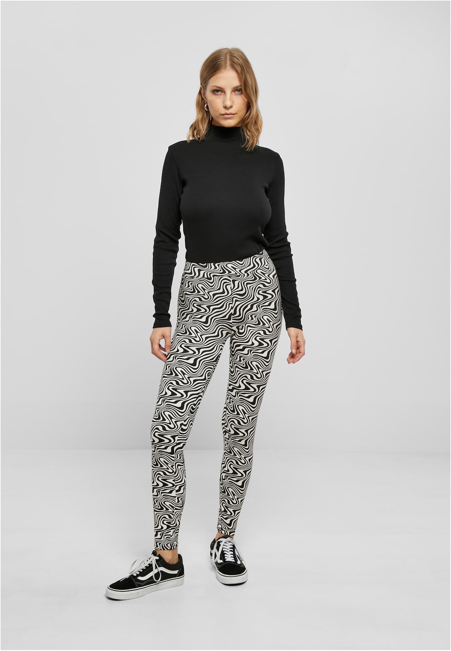 Frauen weiches AOP Leggings psychedelisch schwarz 3XL
 - variant image 4