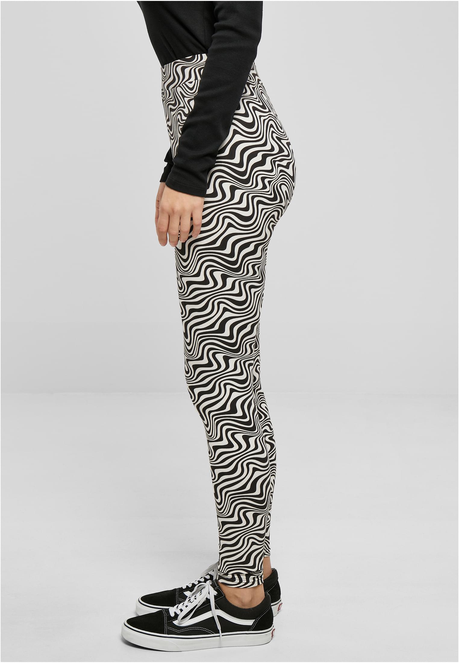 Frauen weiches AOP Leggings psychedelisch schwarz 3XL
 - variant image 1