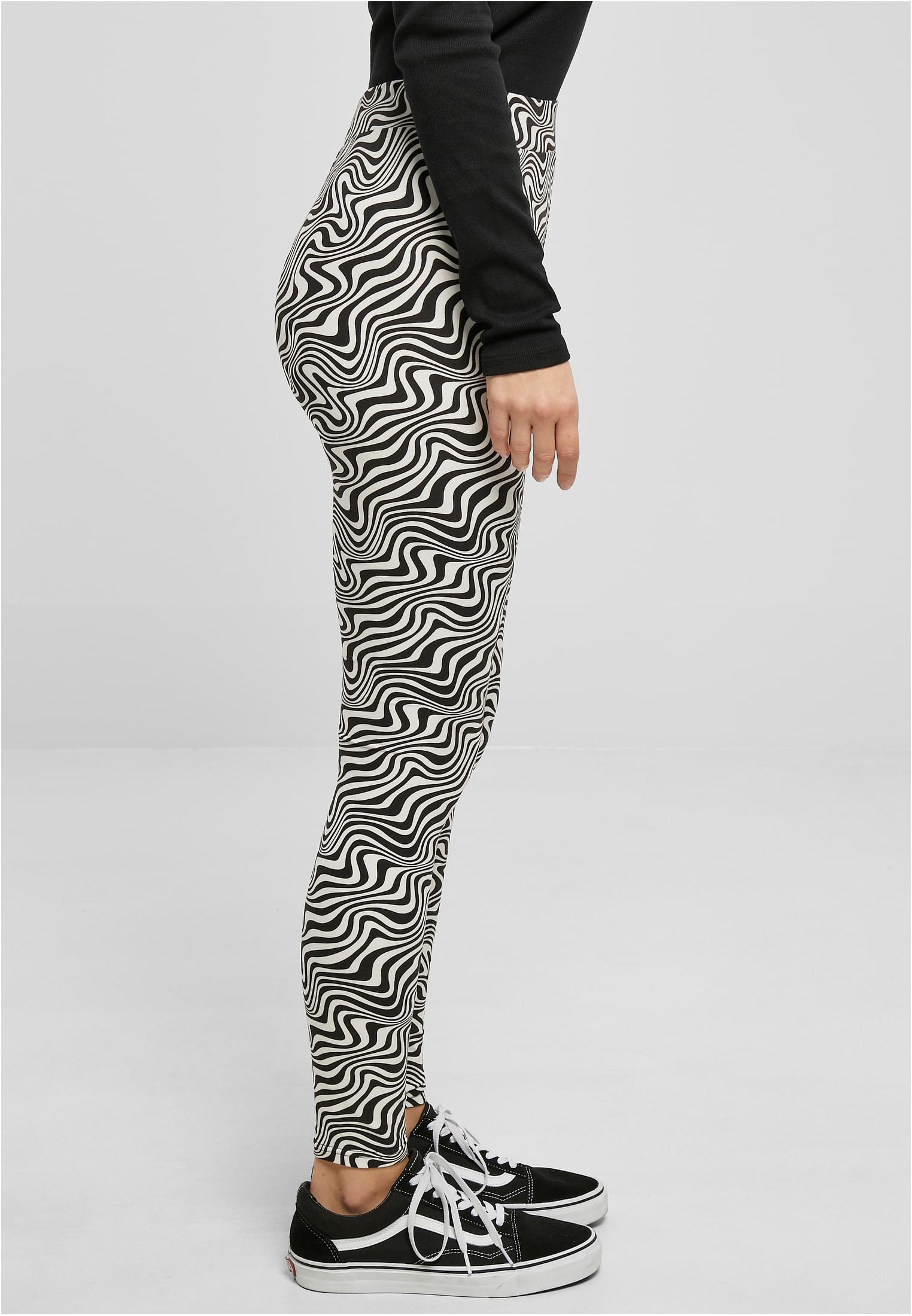 Frauen weiches AOP Leggings psychedelisch schwarz 3XL
 - variant image 3