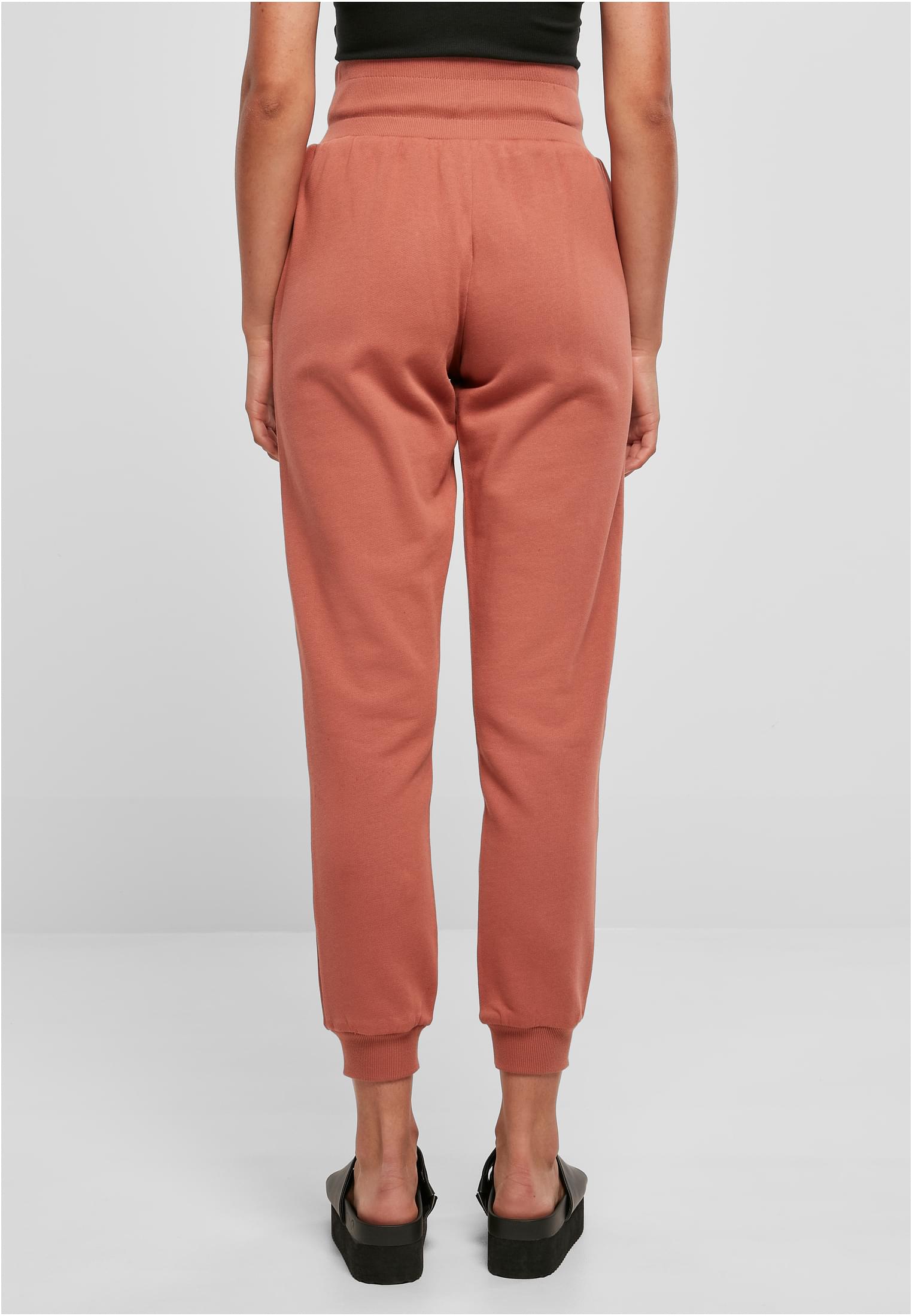 Ladies Organic High Waist Sweat Pants terracotta 3XL - variant image 2