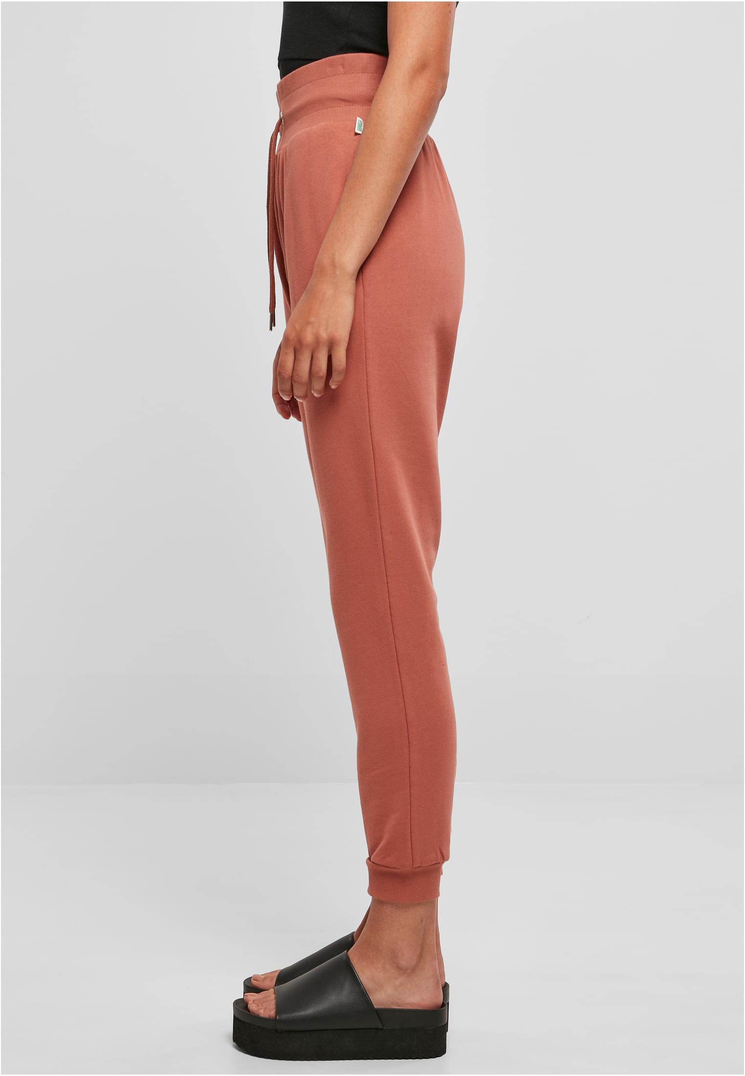 Ladies Organic High Waist Sweat Pants terracotta 3XL - variant image 1