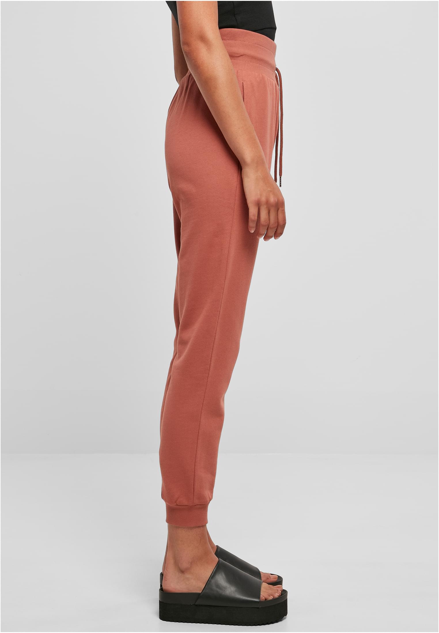 Ladies Organic High Waist Sweat Pants terracotta 3XL - variant image 3