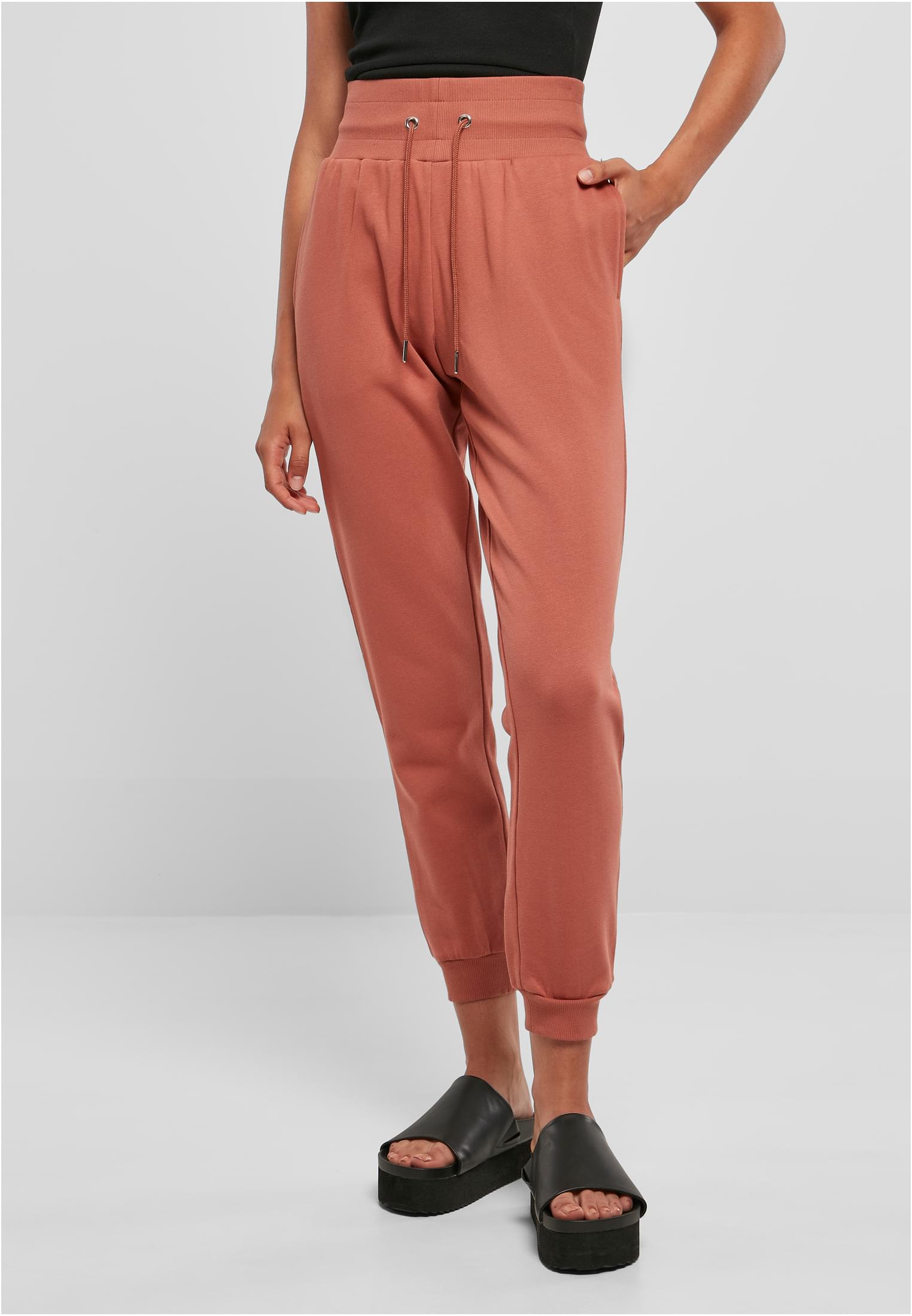 Ladies Organic High Waist Sweat Pants terracotta 3XL - alternate variant 9