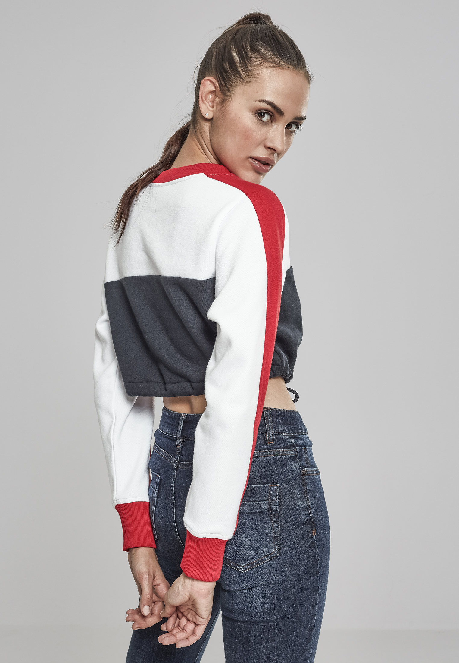 Dames Coupe Short 3 Couleurs Rayure marine/blanc/rouge vif L
 - variant image 4