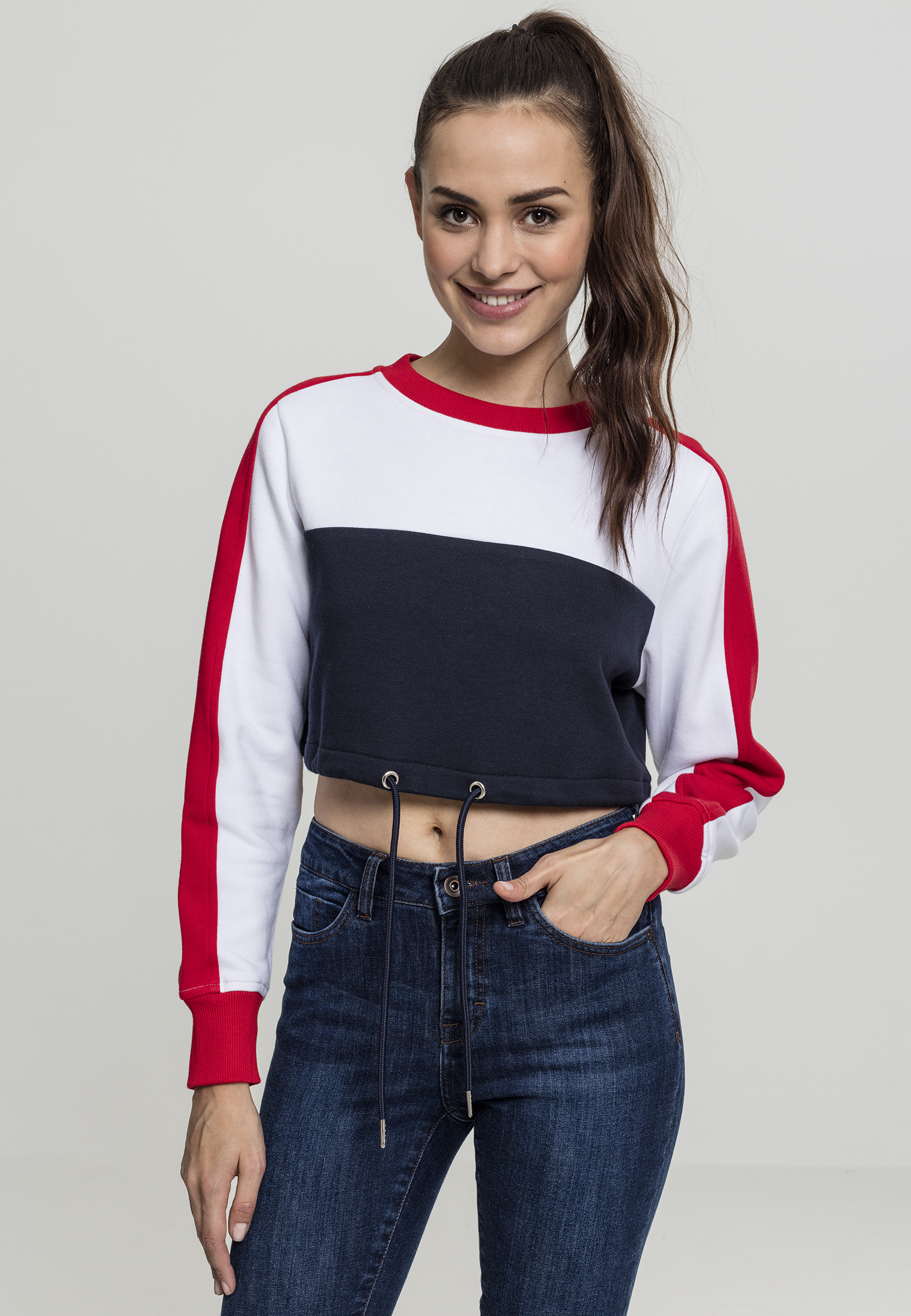 Dames Coupe Short 3 Couleurs Rayure marine/blanc/rouge vif L
 - variant image 5