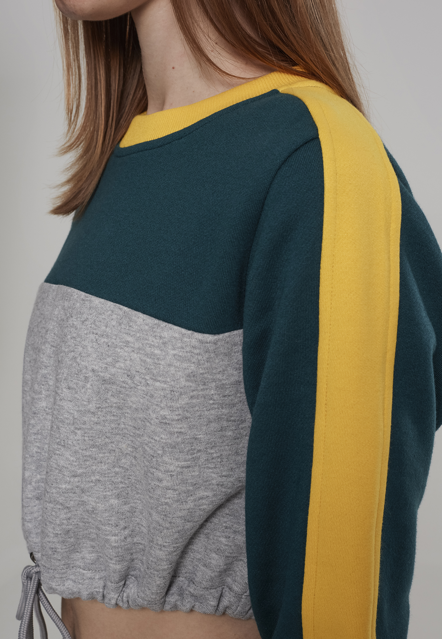 Dames Coupe Short 3 Couleurs Rayure gris/jaspe/jaune chromé - variant image 5