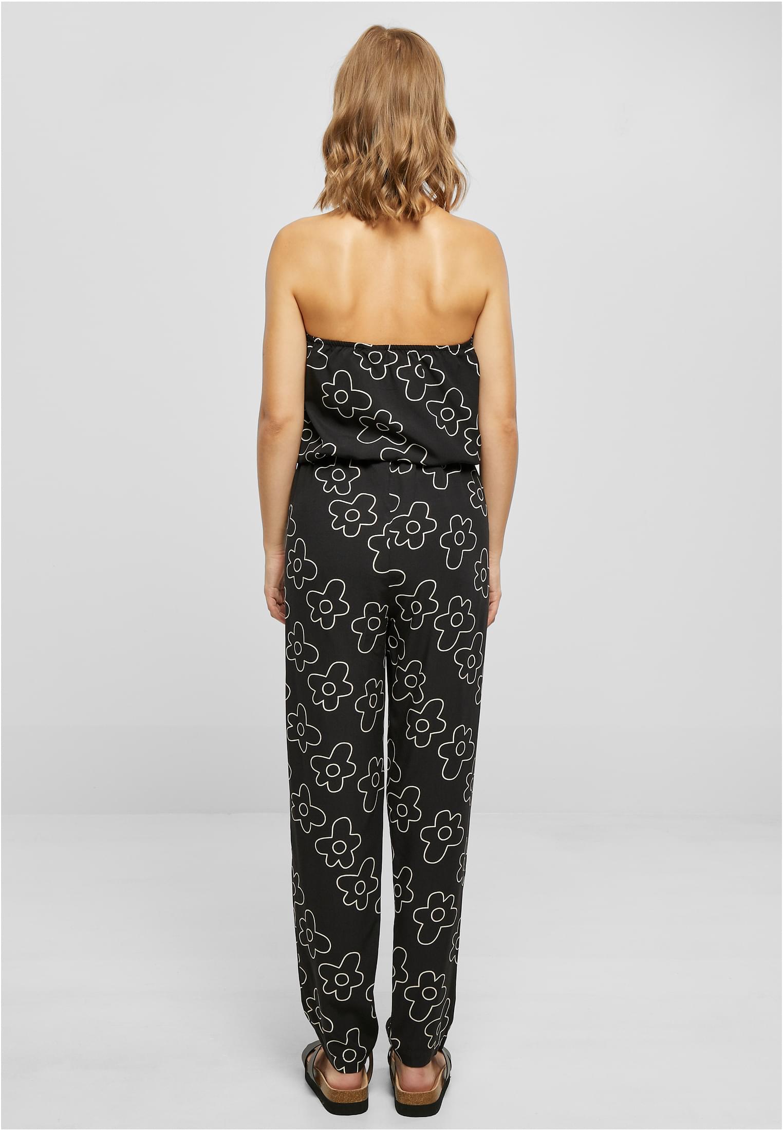 Ladies Viscose Bandeau Jumpsuit blackflower 3XL - variant image 2