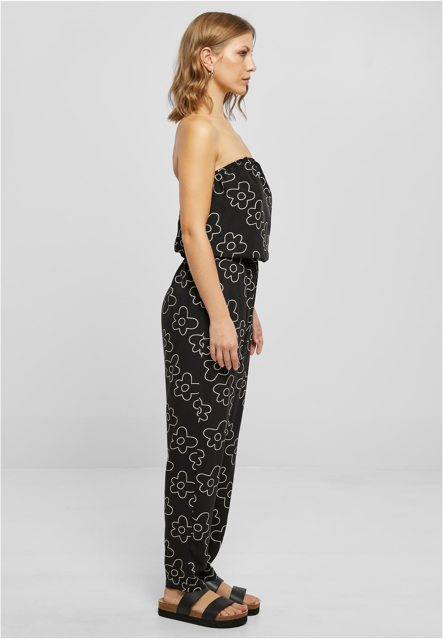 Ladies Viscose Bandeau Jumpsuit blackflower 3XL - variant image 3