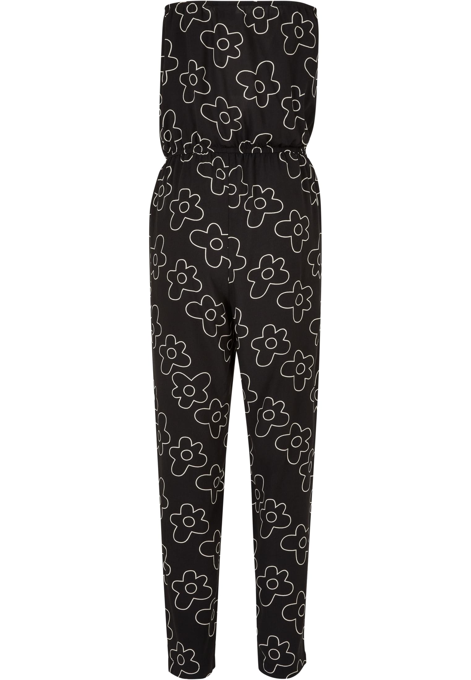 Ladies Viscose Bandeau Jumpsuit blackflower 3XL - variant image 6