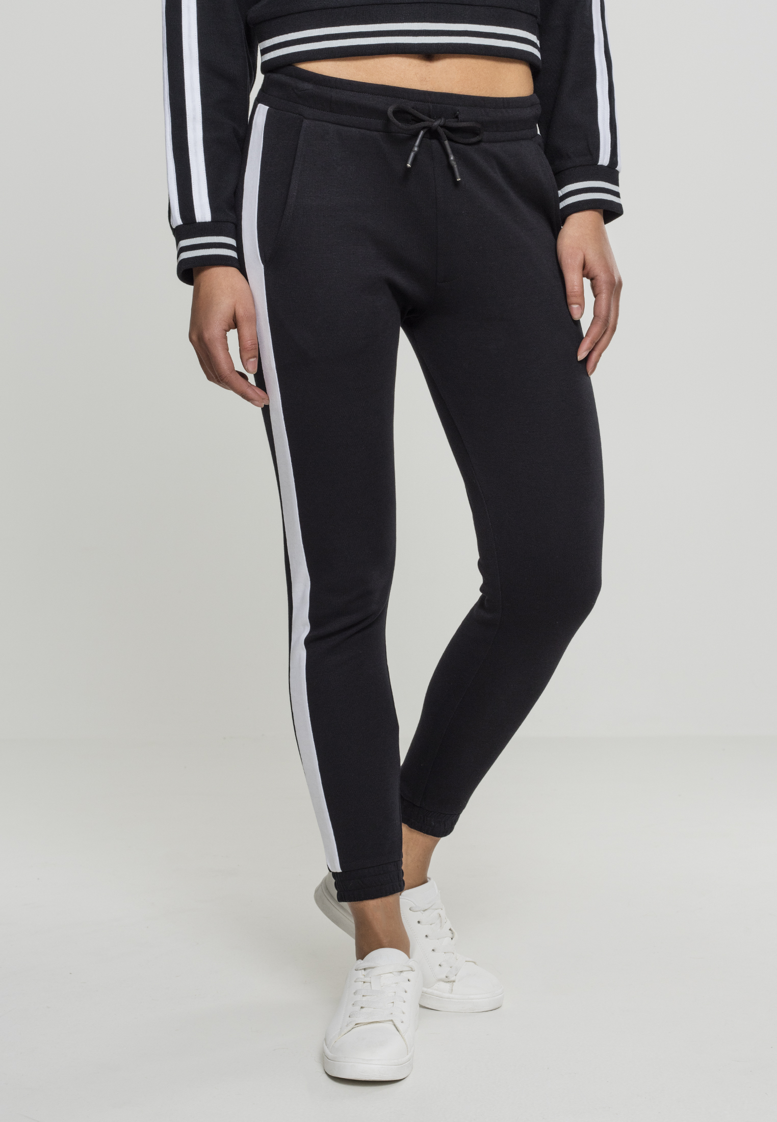 Ladies Interlock Jogpants black/white L - variant image 1