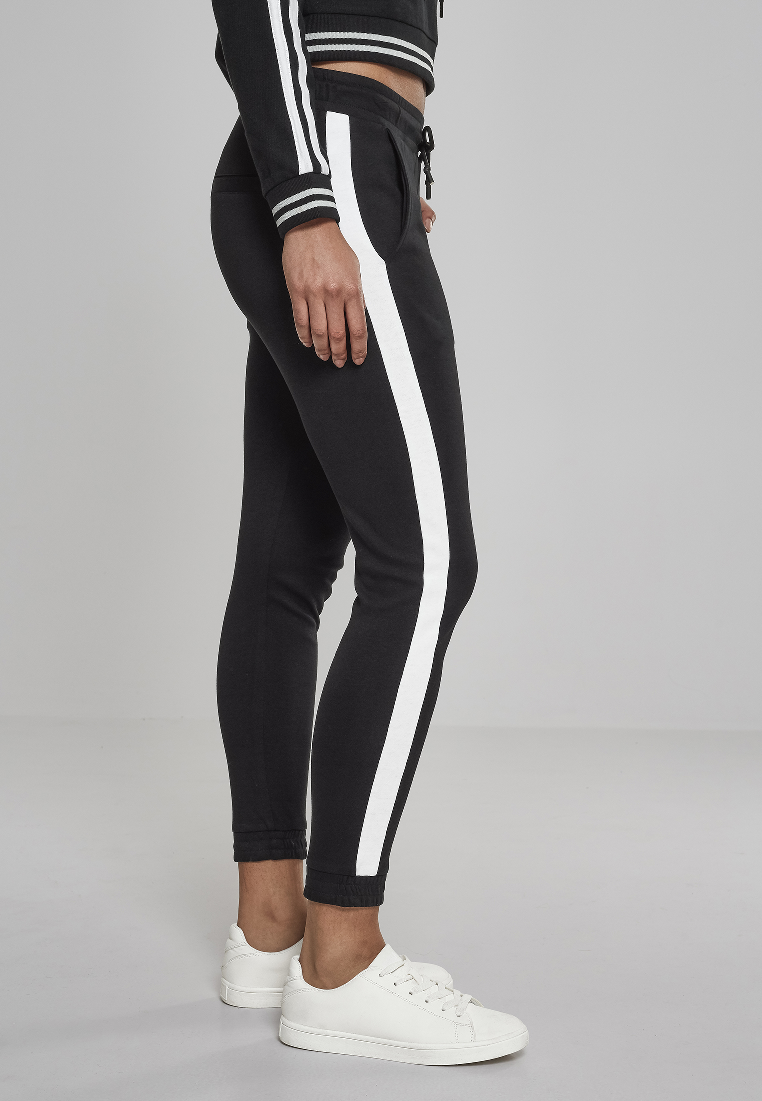 Ladies Interlock Jogpants black/white L - variant image 3
