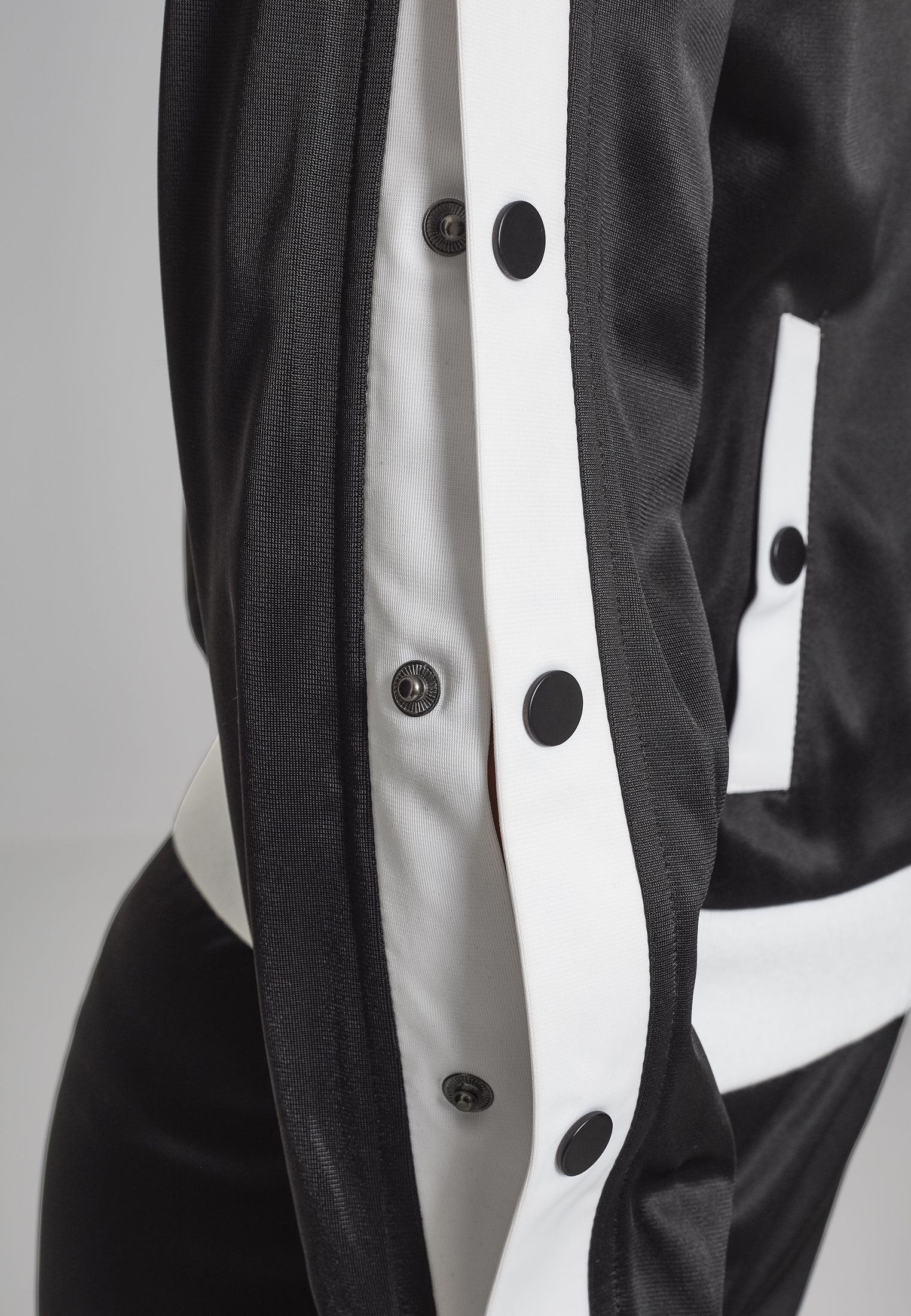 Ladies Button Up Track Jacket blk/wht/blk L - variant image 5
