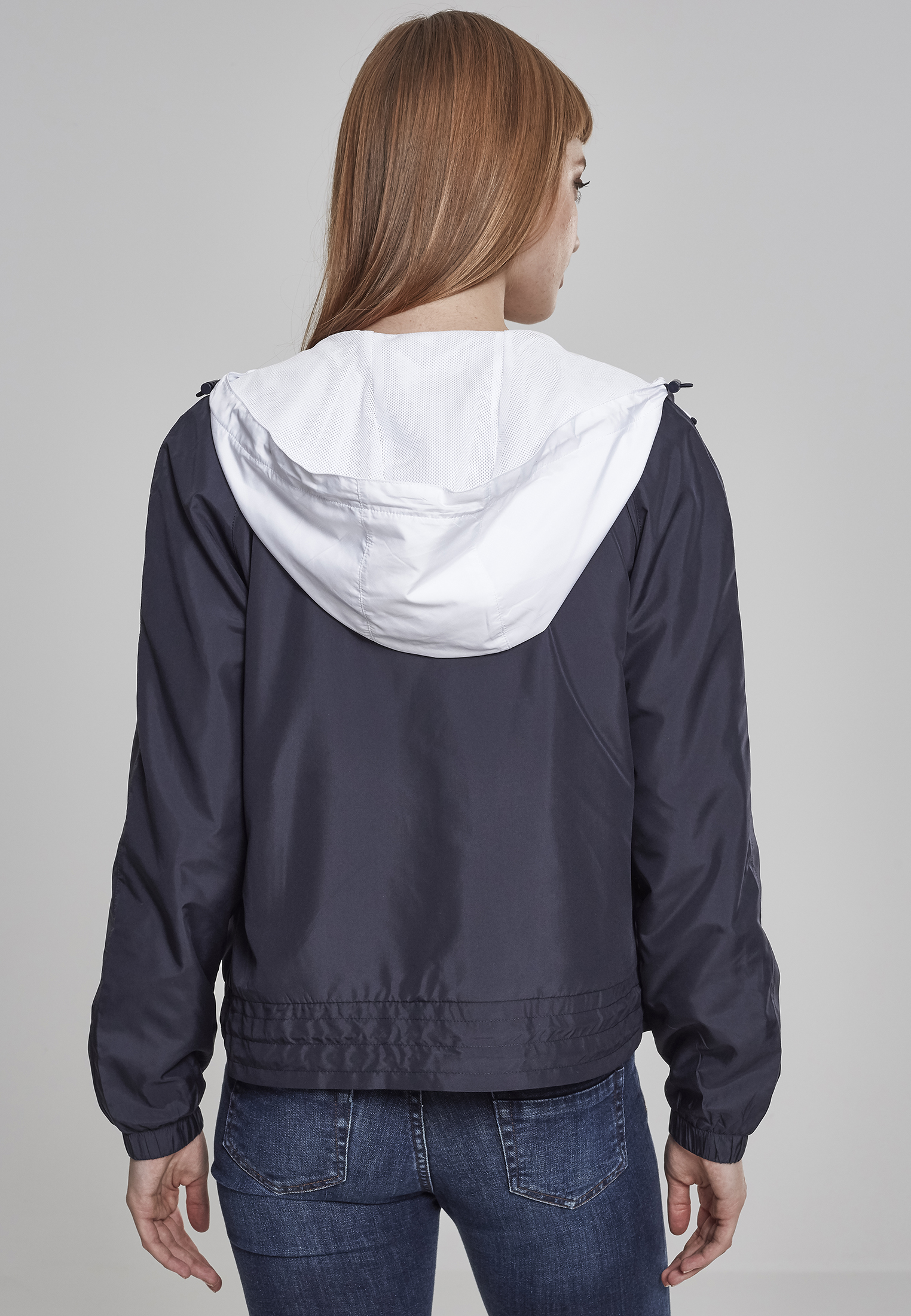Ladies 3-Tone Windbreaker navy/white/fire red L - variant image 1