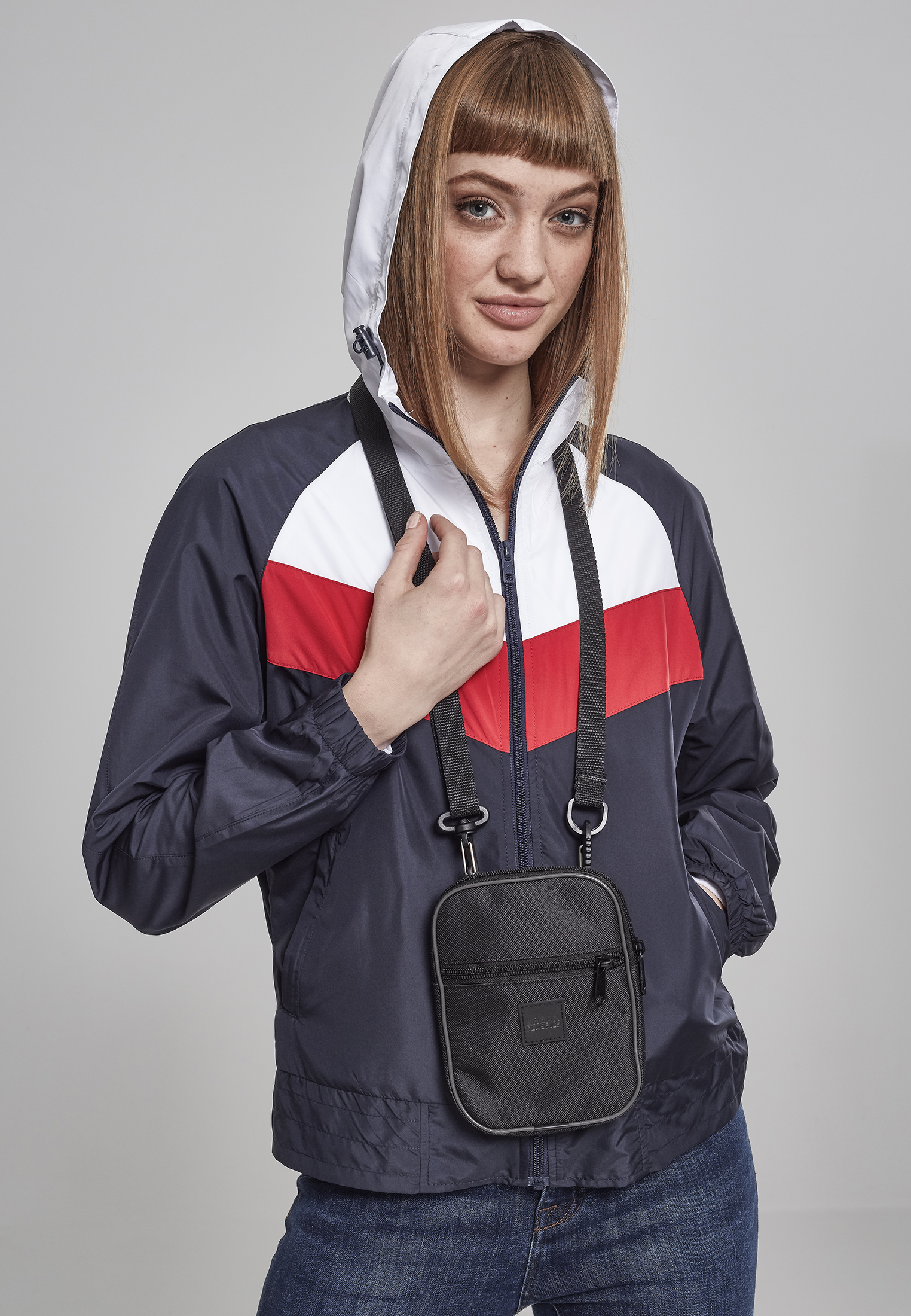 Ladies 3-Tone Windbreaker navy/white/fire red L - variant image 5