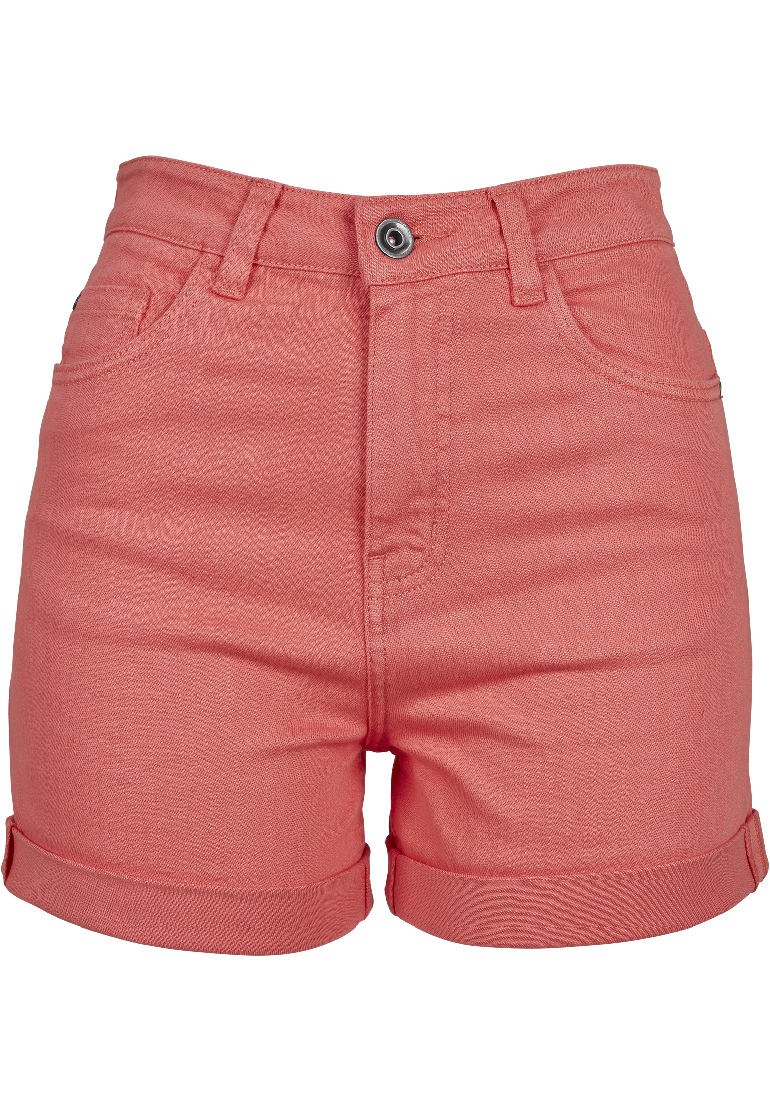 Ladies Highwaist Stretch Twill Shorts coral 26 - variant image 4