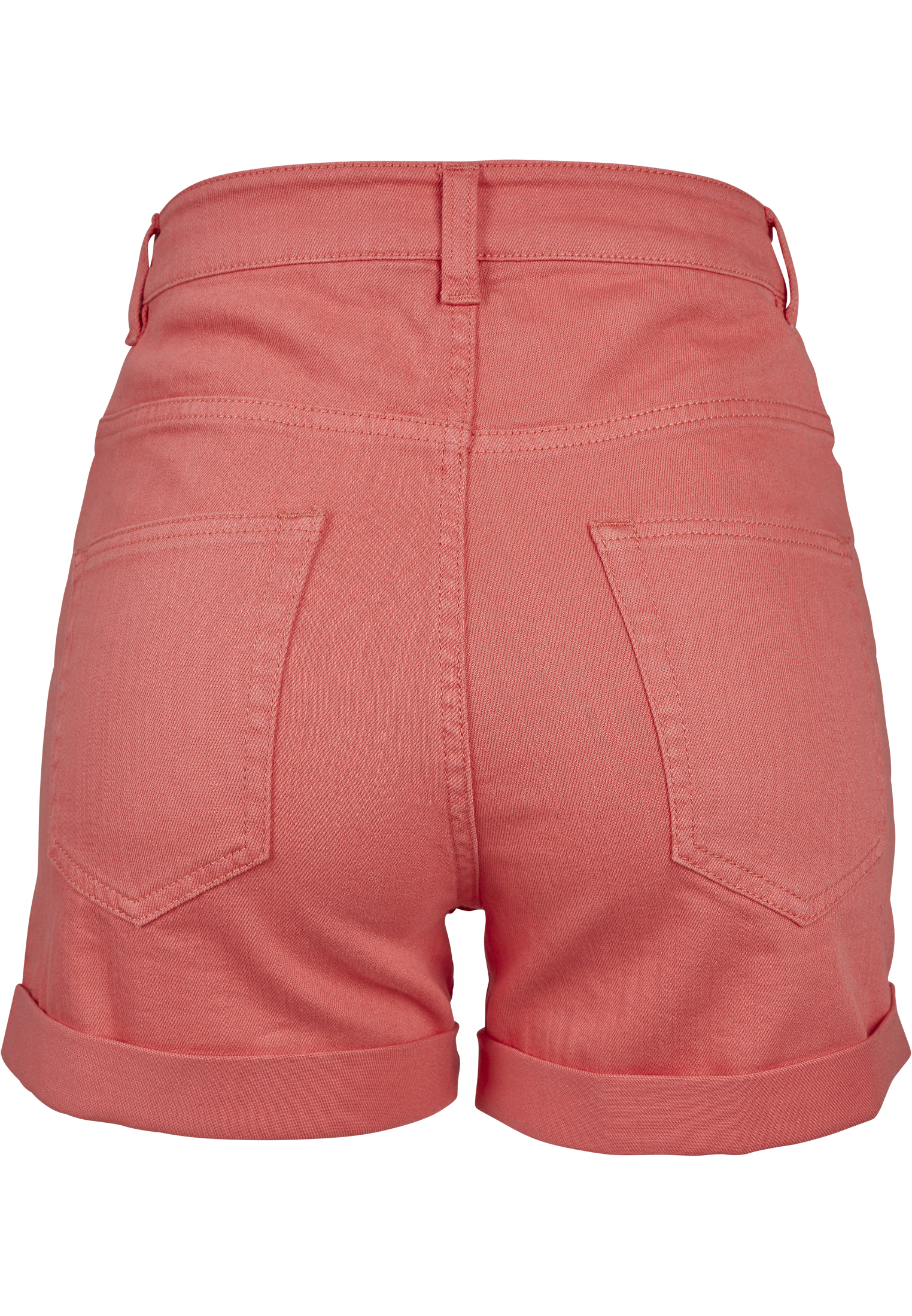 Ladies Highwaist Stretch Twill Shorts coral 26 - variant image 6