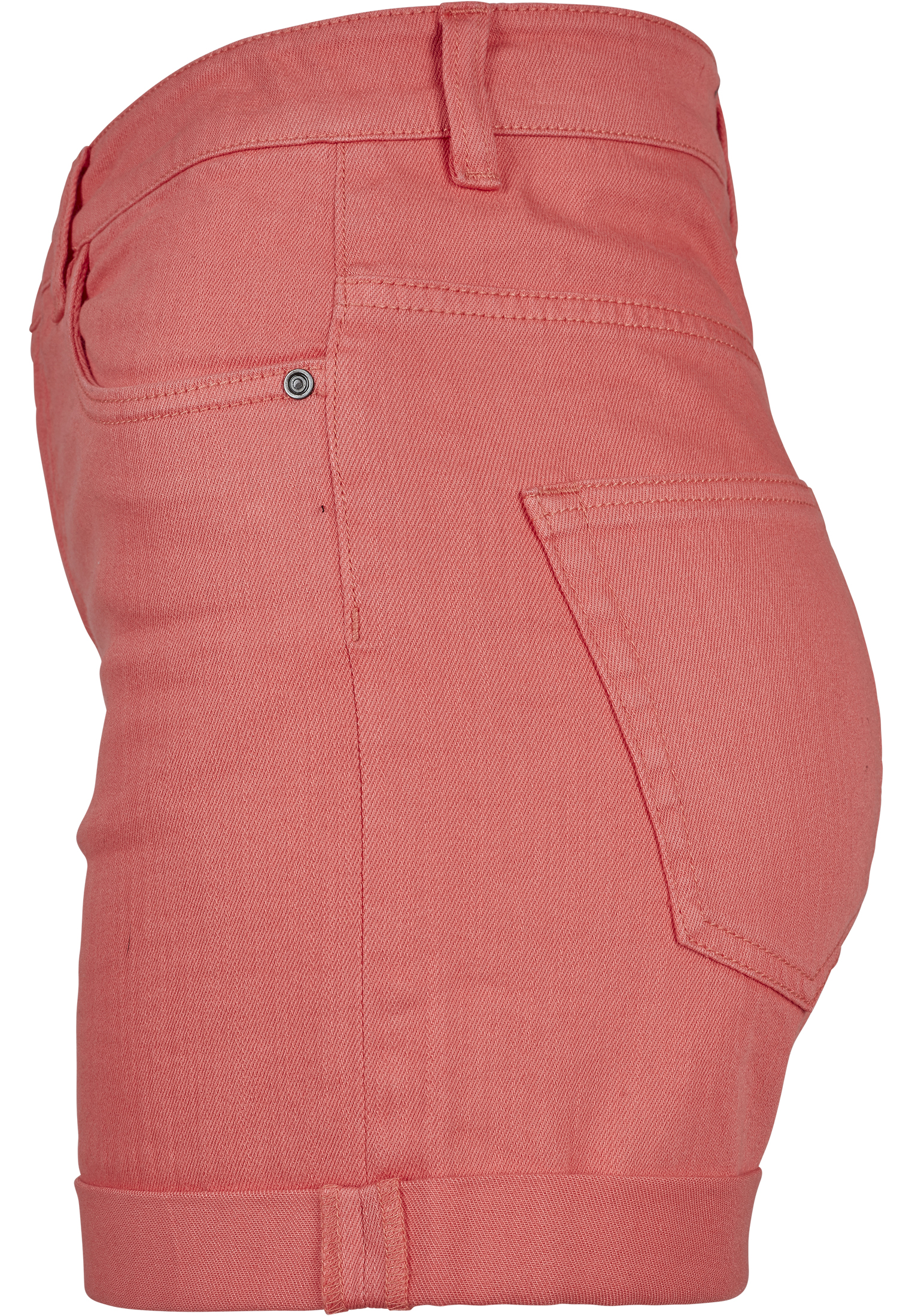Ladies Highwaist Stretch Twill Shorts coral 26 - variant image 5