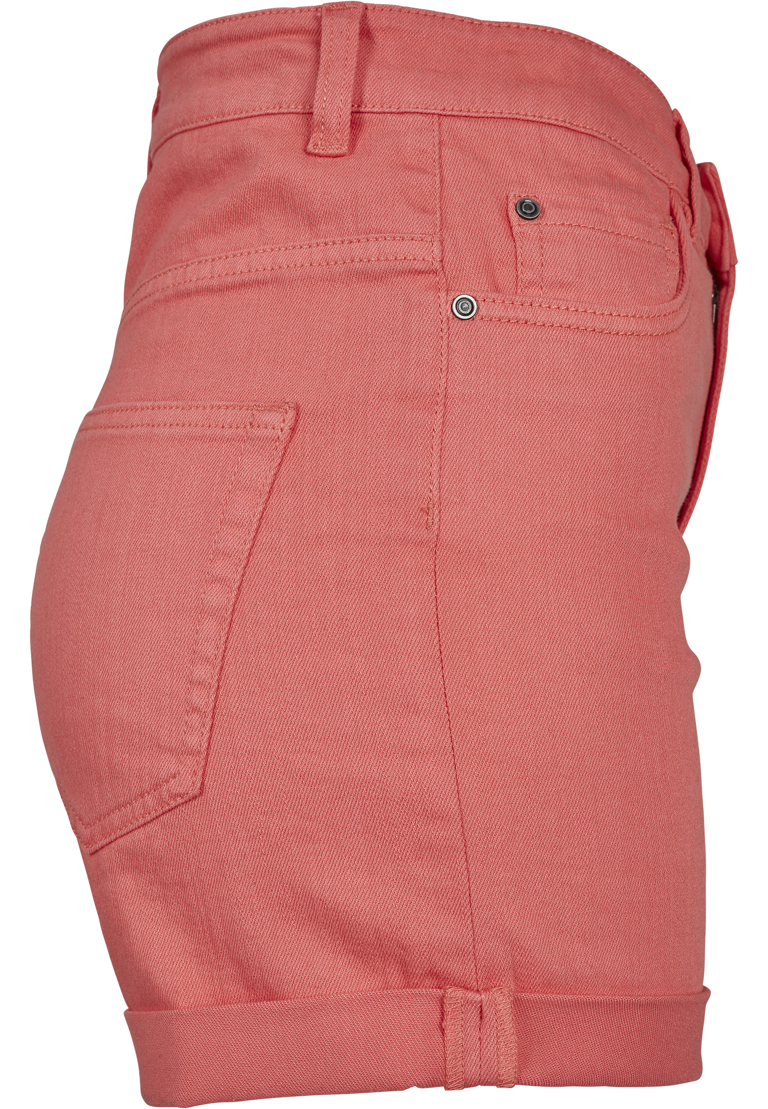 Ladies Highwaist Stretch Twill Shorts coral 26 - variant image 7