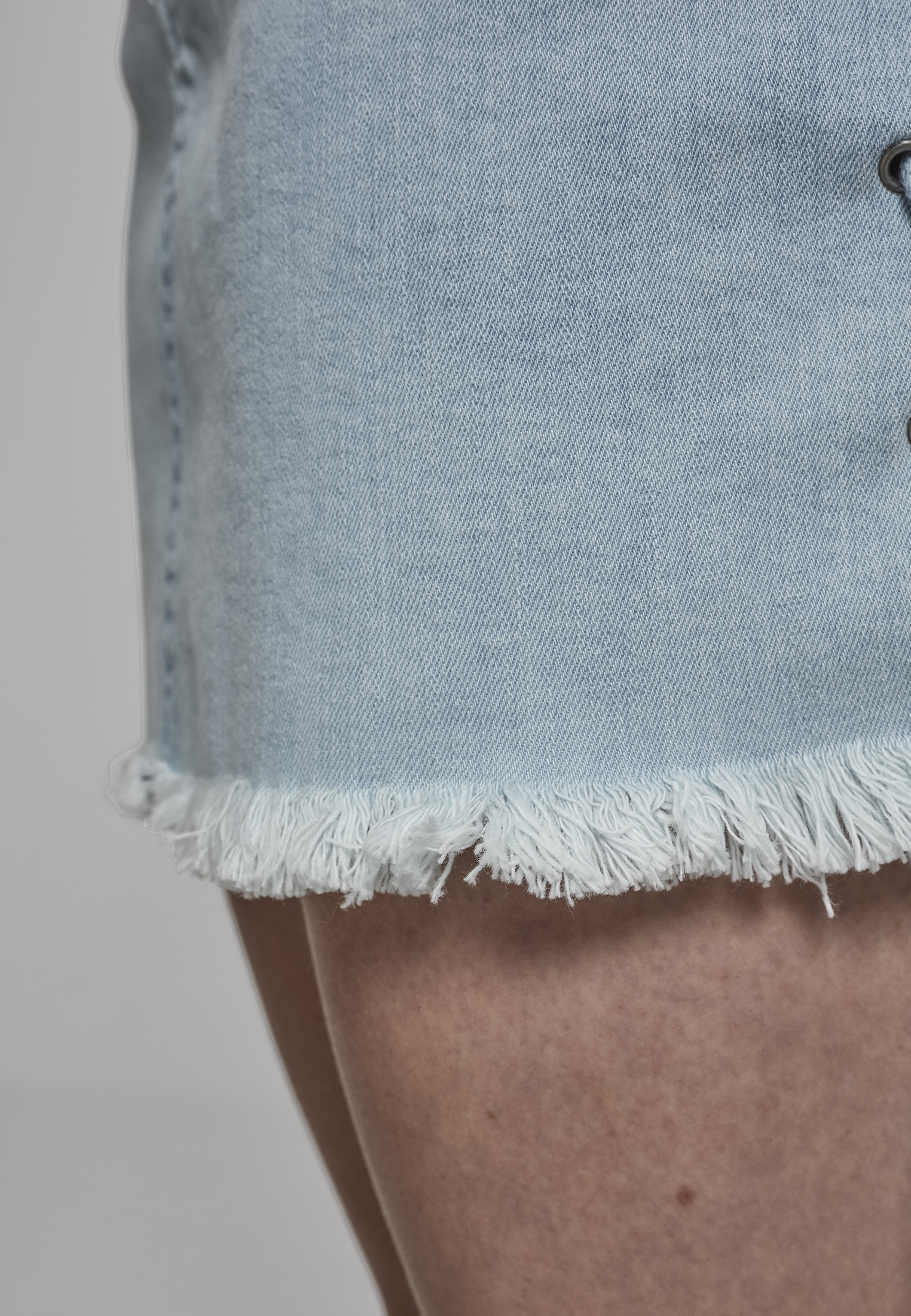 jupe en denim bleu délavé à lacets pour femmes 26
 - variant image 7