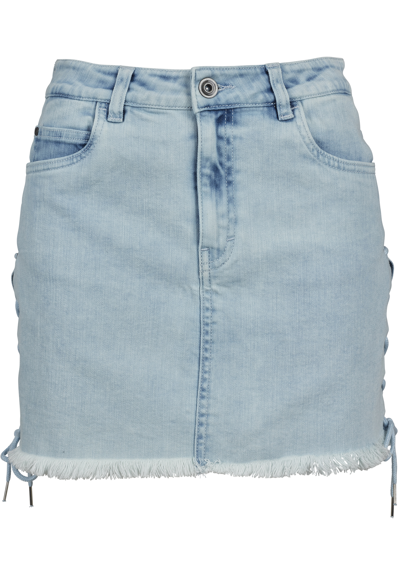 jupe en denim bleu délavé à lacets pour femmes 26
 - variant image 8