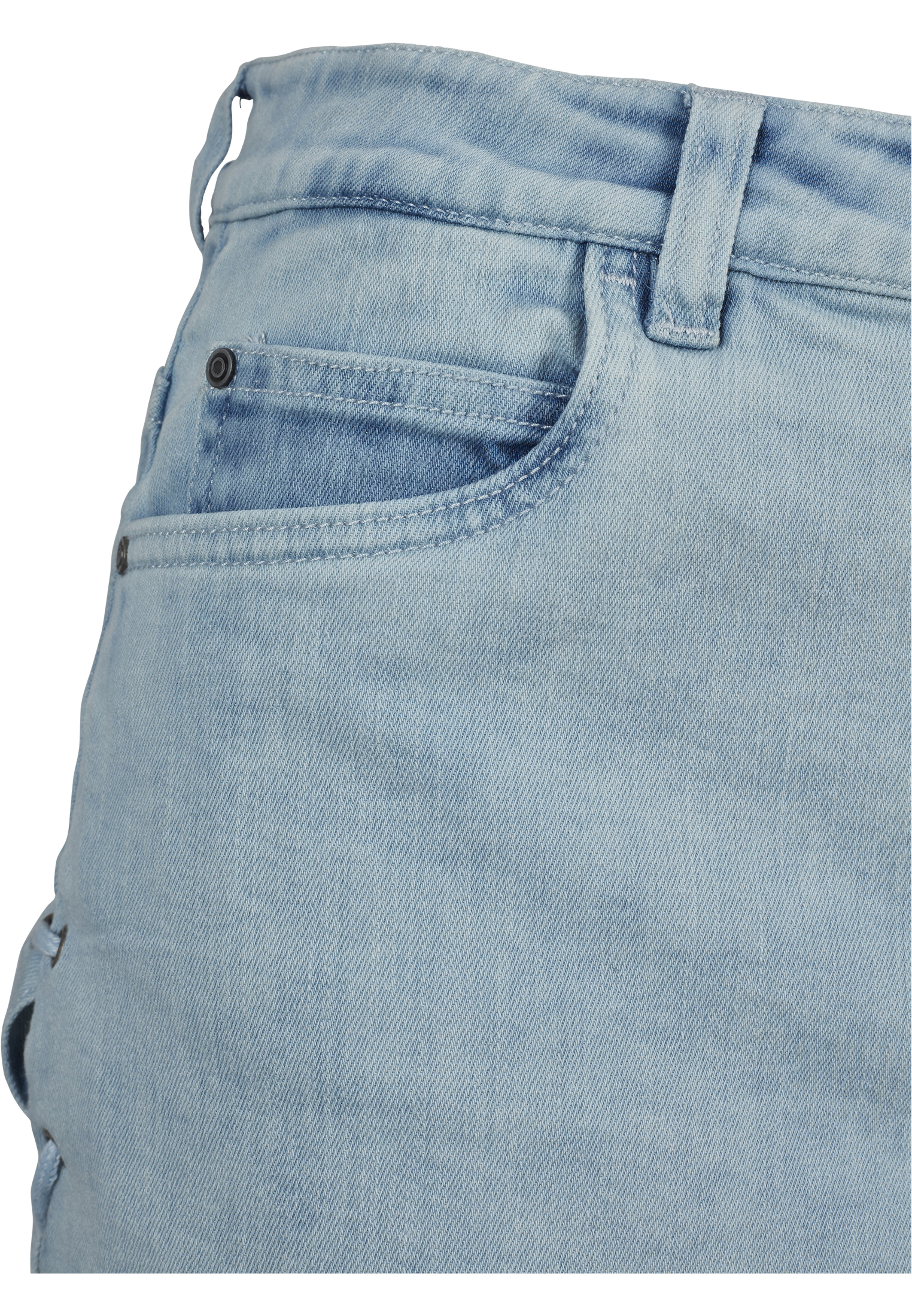 jupe en denim bleu délavé à lacets pour femmes 26
 - variant image 13