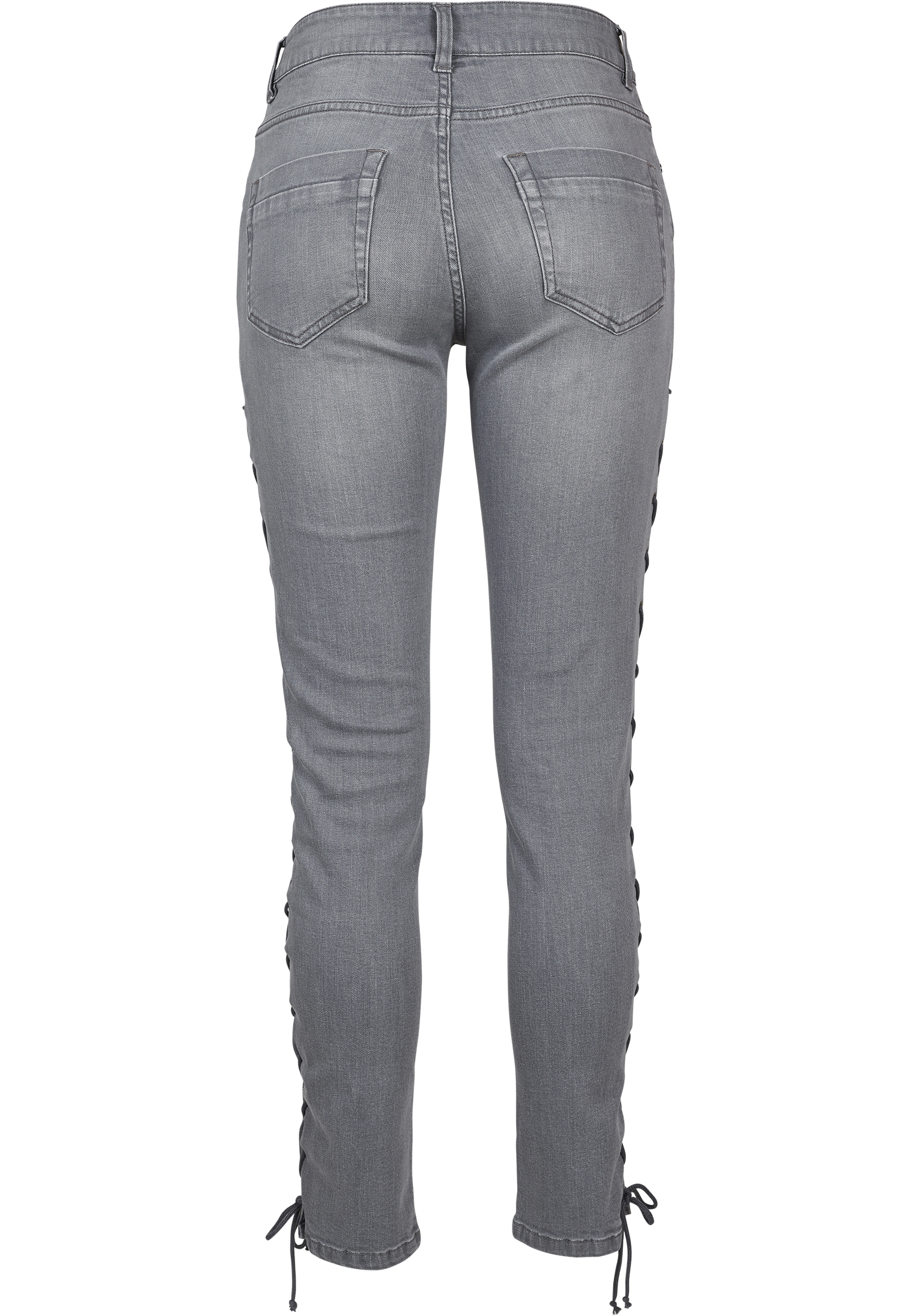 Ladies Denim Lace Up Skinny Pants grey 26 - variant image 11
