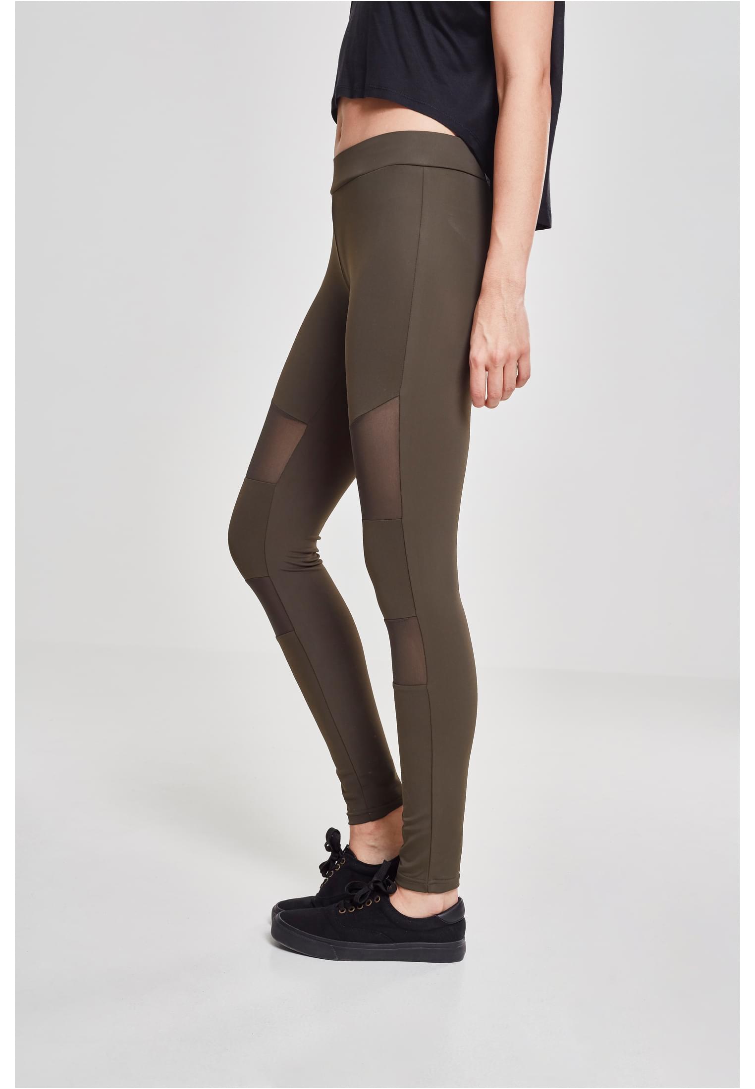 Ladies Tech Mesh Leggings darkolive 3XL - variant image 1