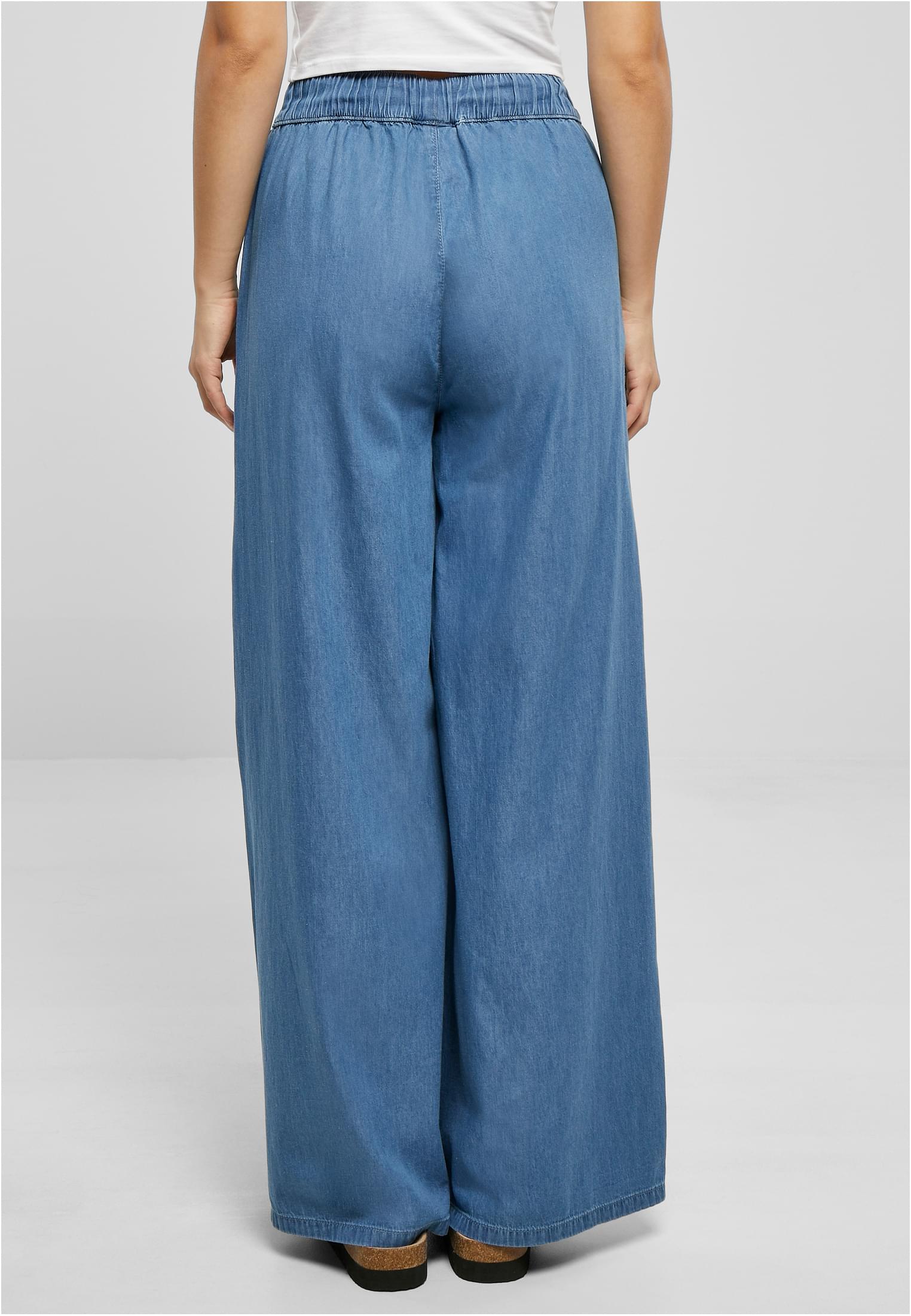 Ladies Light Denim Wide Leg Pants skyblue washed 3XL - variant image 2