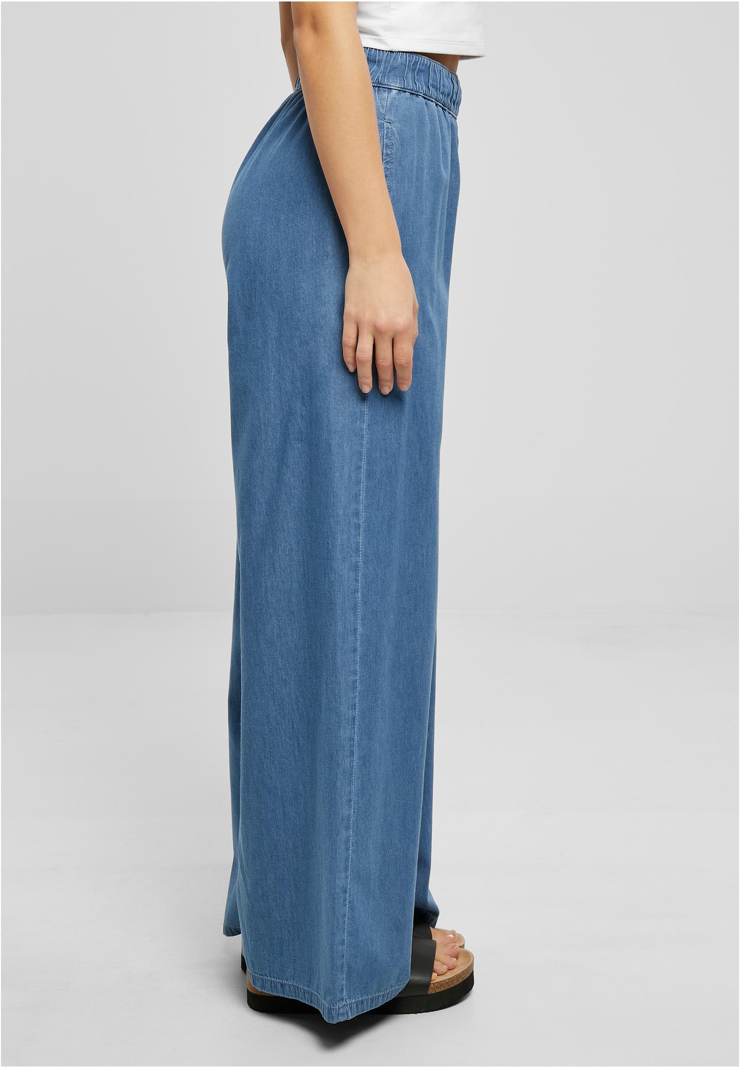 Ladies Light Denim Wide Leg Pants skyblue washed 3XL - variant image 3