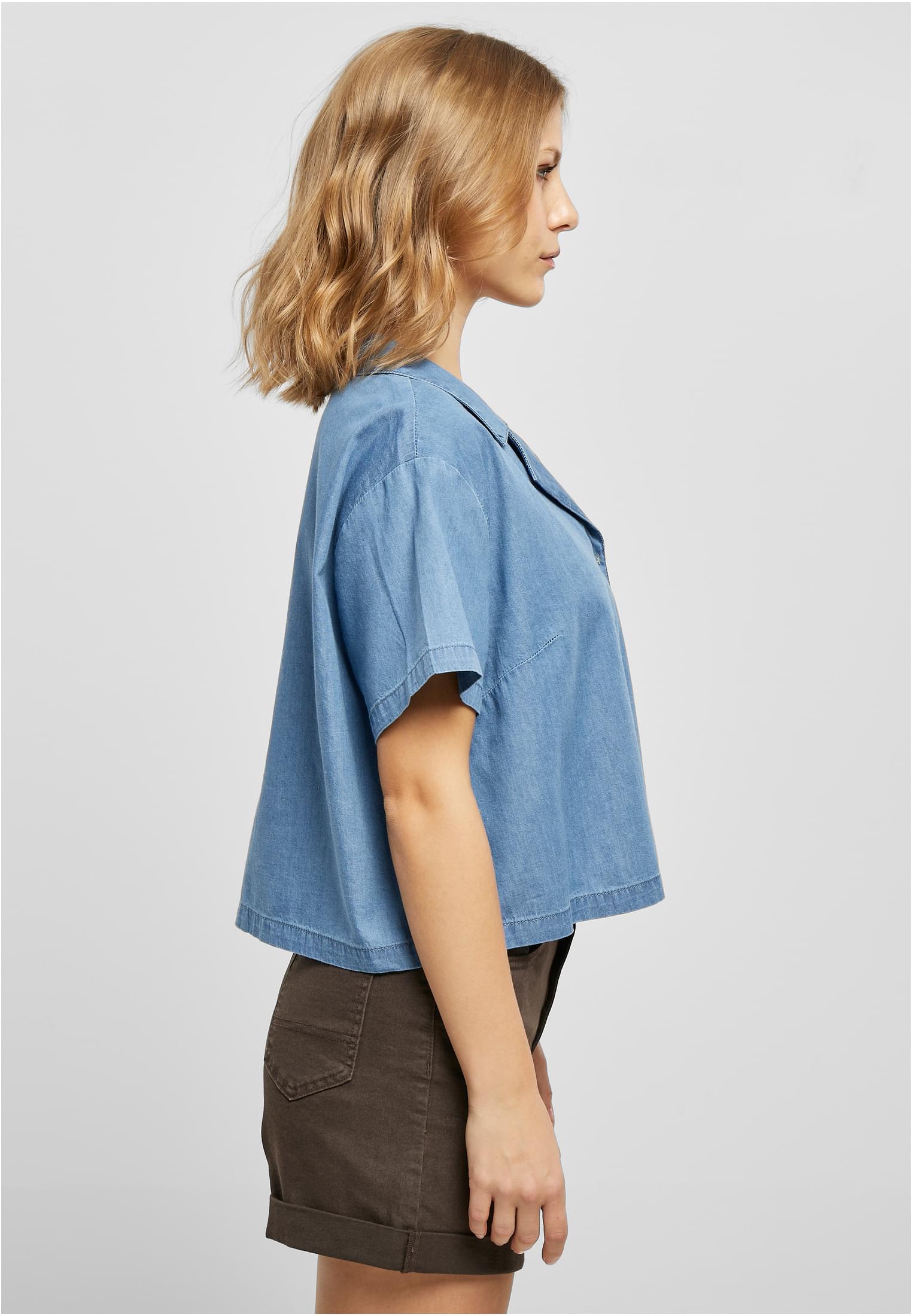 Femmes Chemise de Plage Denim Clair Bleu Lavé 3XL
 - variant image 3