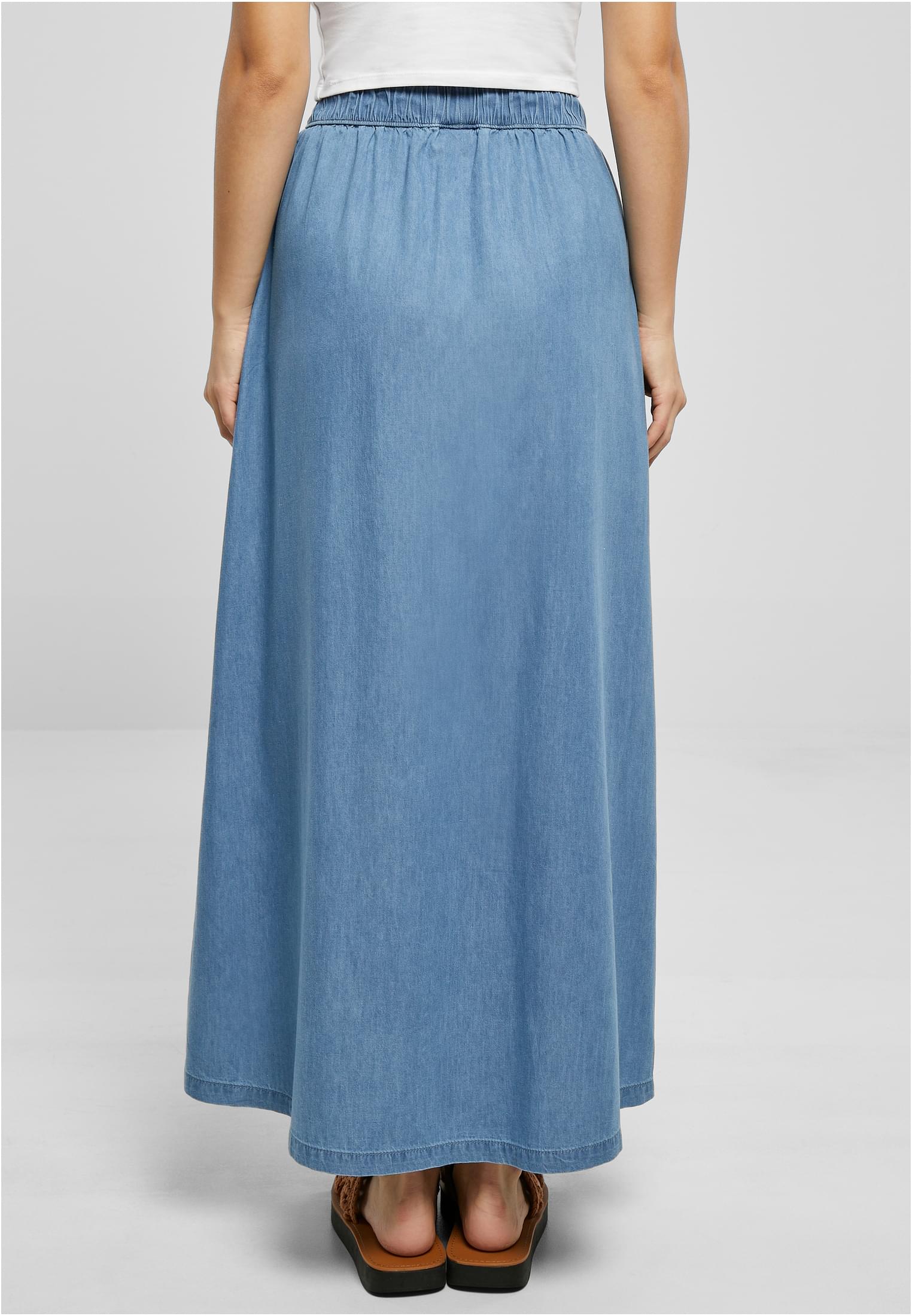 Ladies Long Wide Light Denim Skirt skyblue washed 3XL - variant image 2