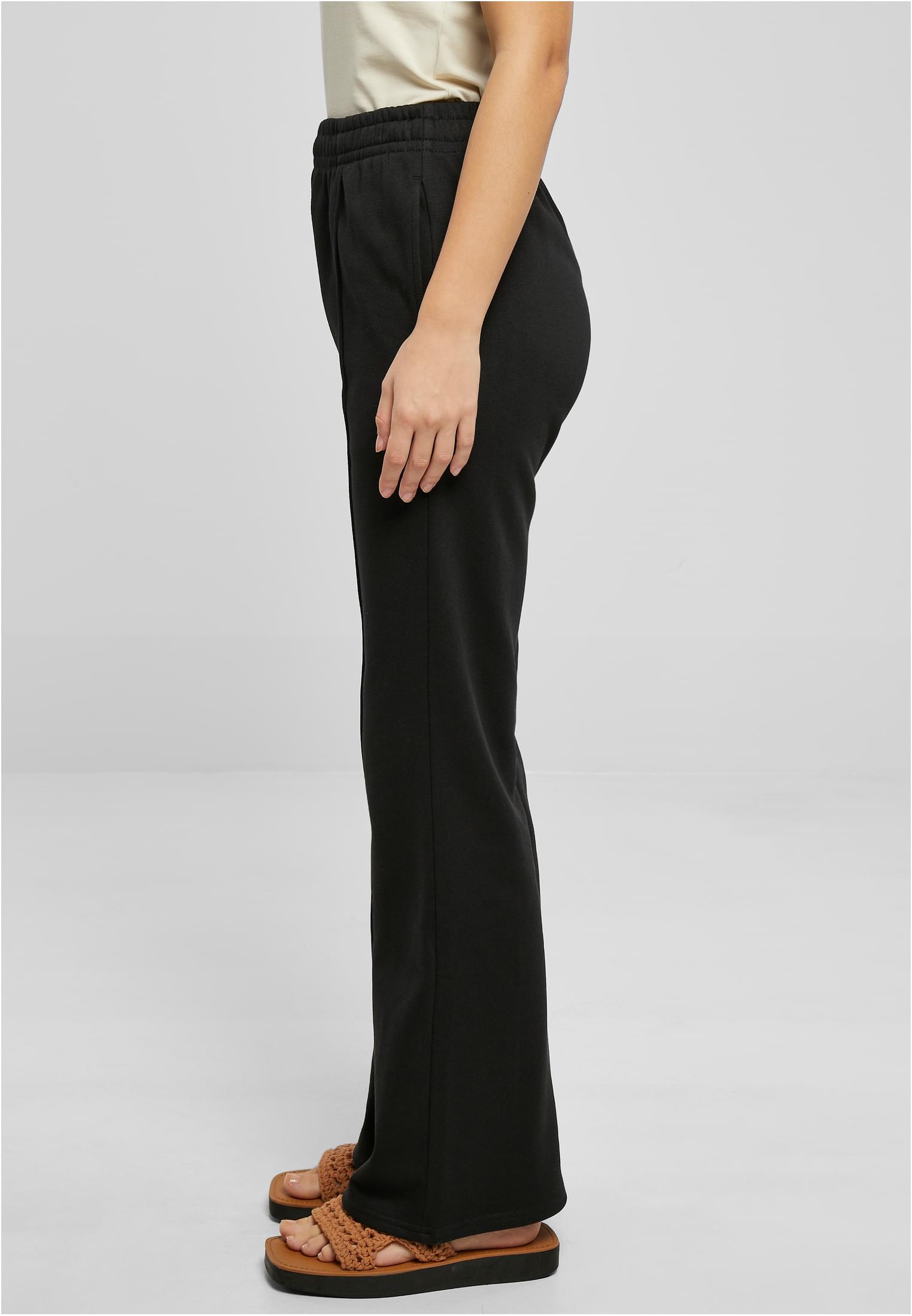 Ladies Flared Pin Tuck Terry Pants black 3XL - variant image 1