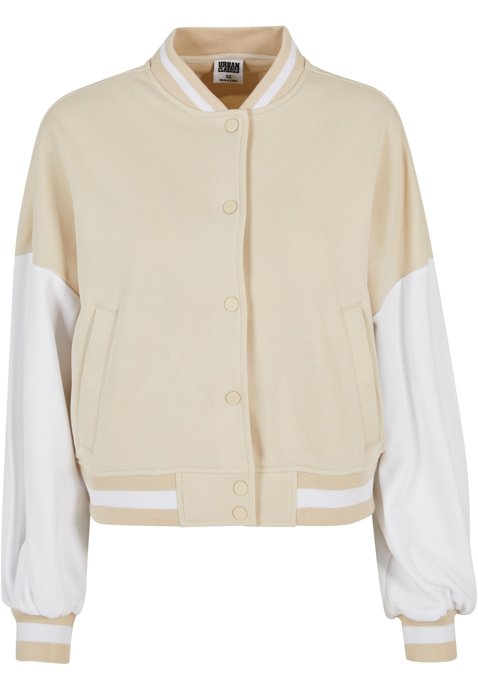 Ladies Oversized 2 Tone College Terry Jacket softseagrass/white 3XL - variant image 5