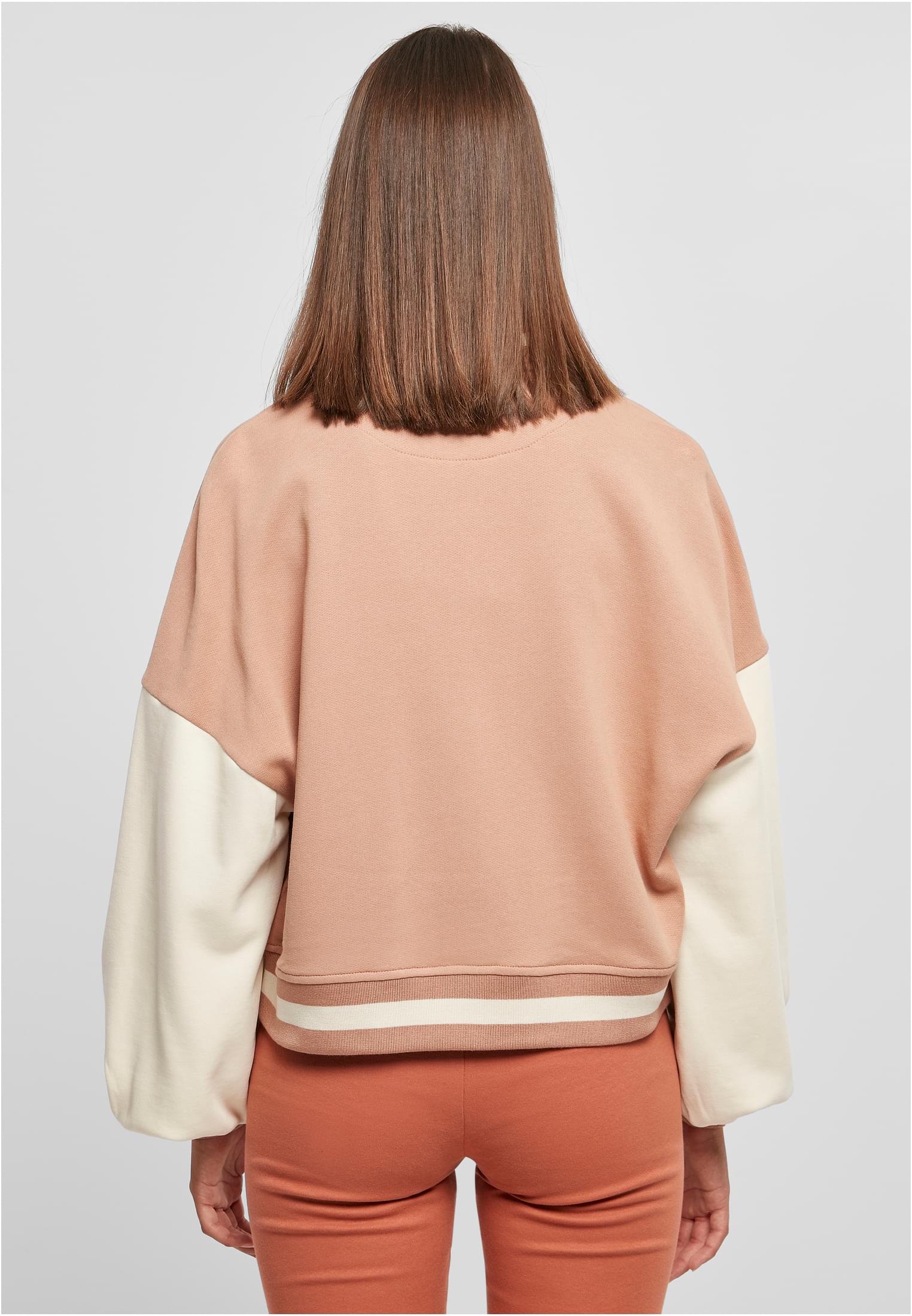 Ladies Oversized 2 Tone College Terry Jacket amber/whitesand 3XL - variant image 2