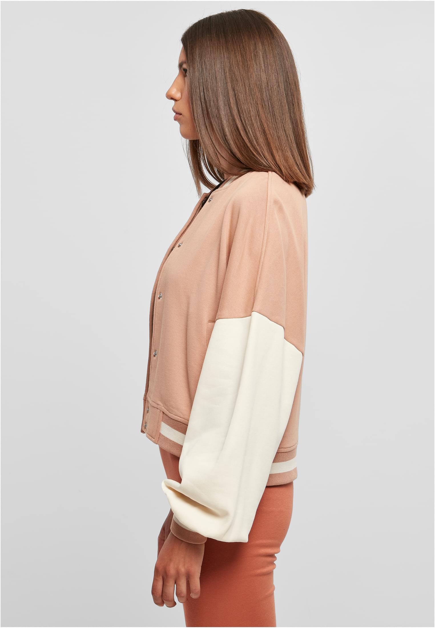 Ladies Oversized 2 Tone College Terry Jacket amber/whitesand 3XL - variant image 1