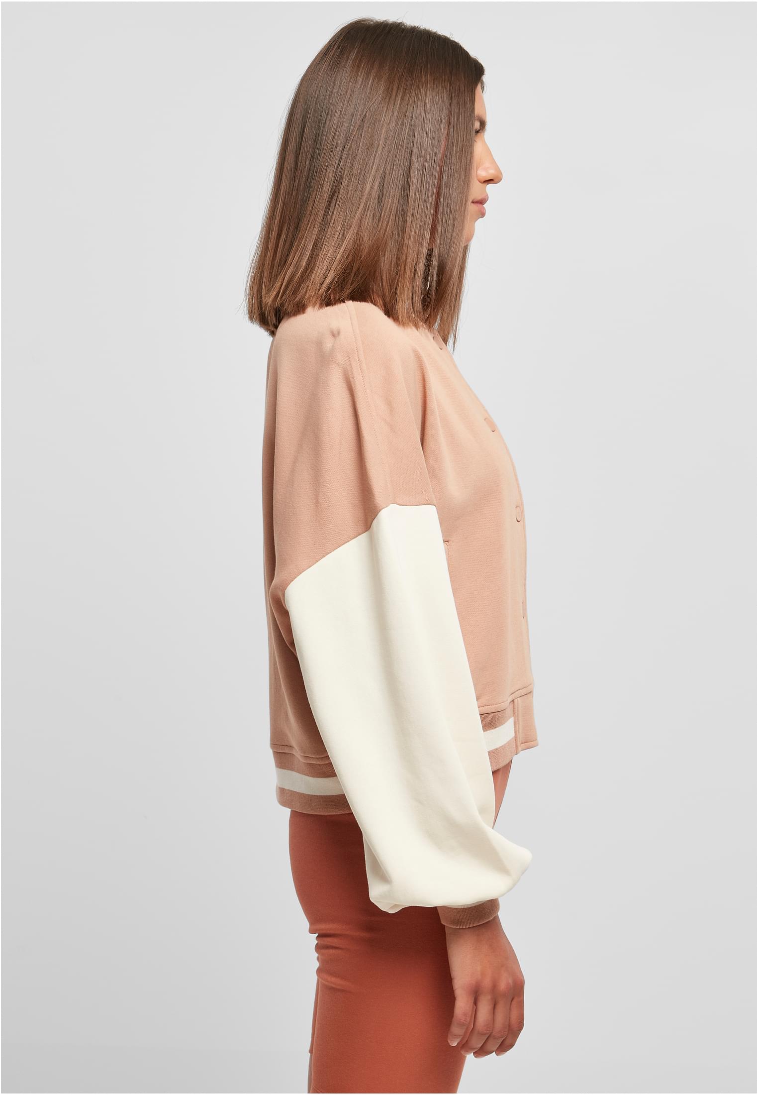 Ladies Oversized 2 Tone College Terry Jacket amber/whitesand 3XL - variant image 3