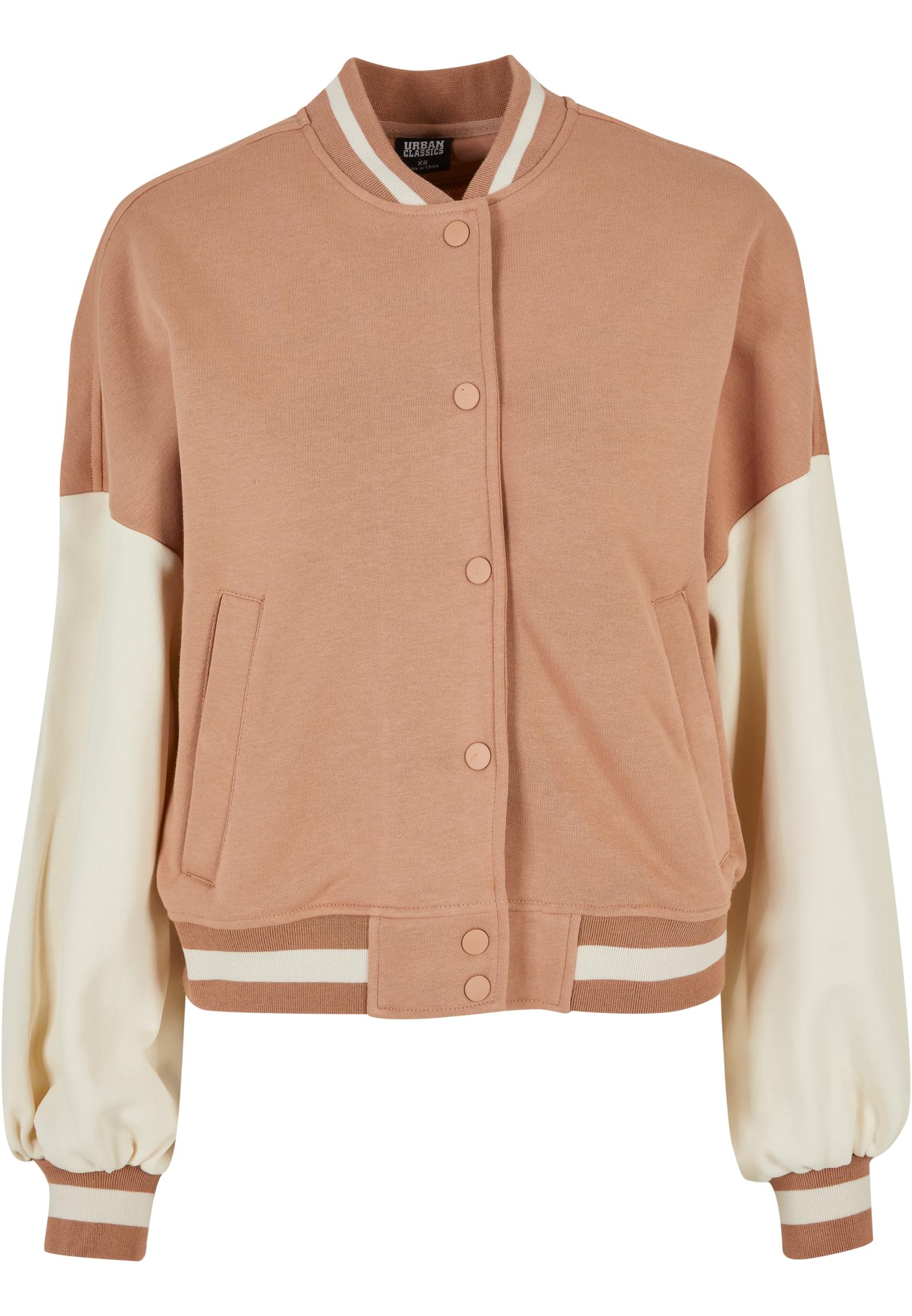 Ladies Oversized 2 Tone College Terry Jacket amber/whitesand 3XL - variant image 5