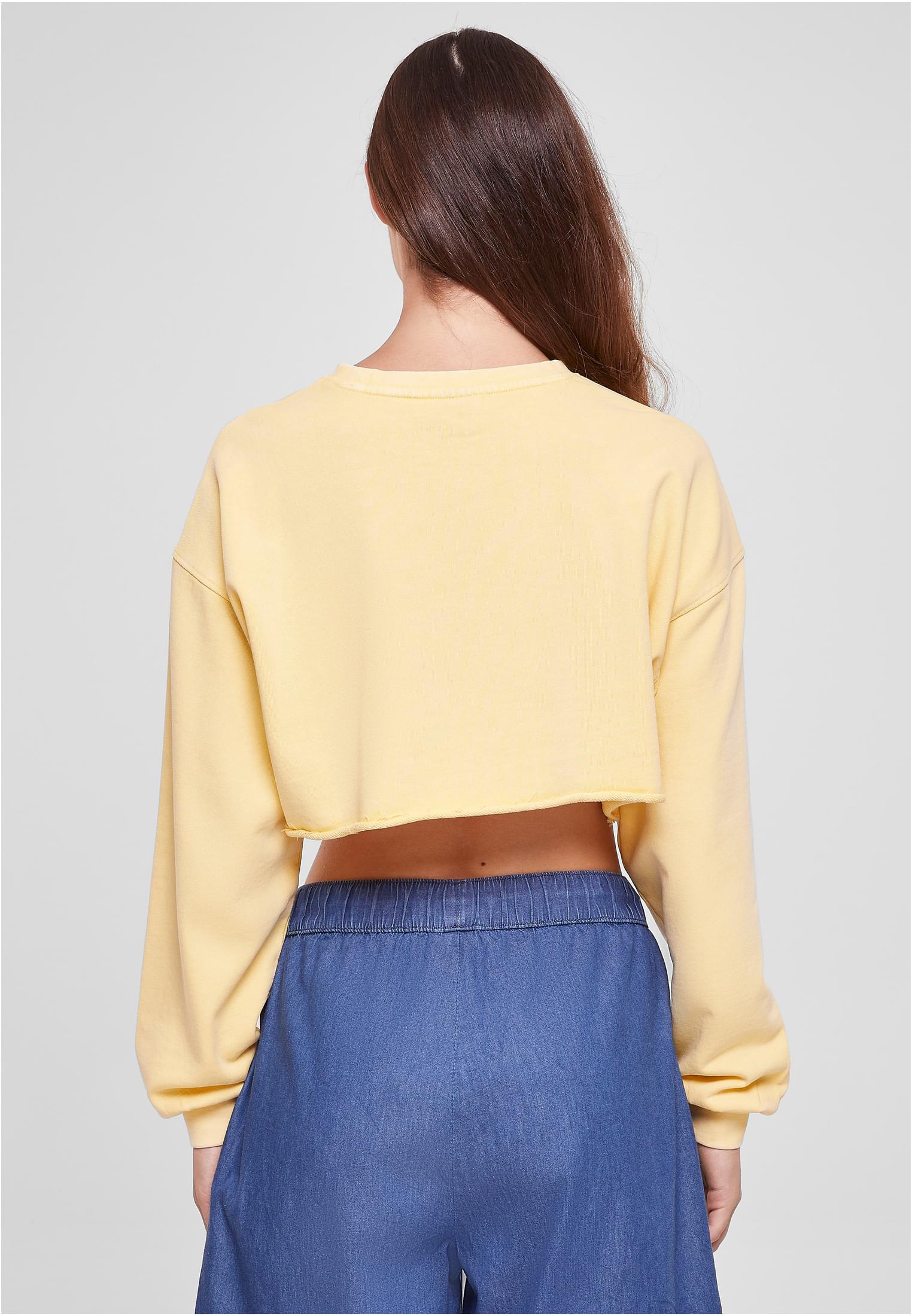 Ladies Cropped Flower Embroidery Terry Crewneck vintagesun 3XL - variant image 2