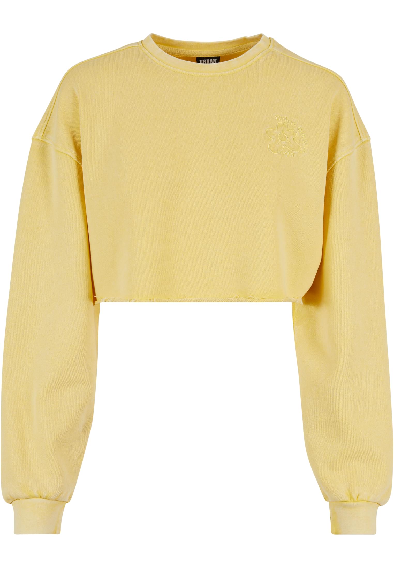 Ladies Cropped Flower Embroidery Terry Crewneck vintagesun 3XL - variant image 5
