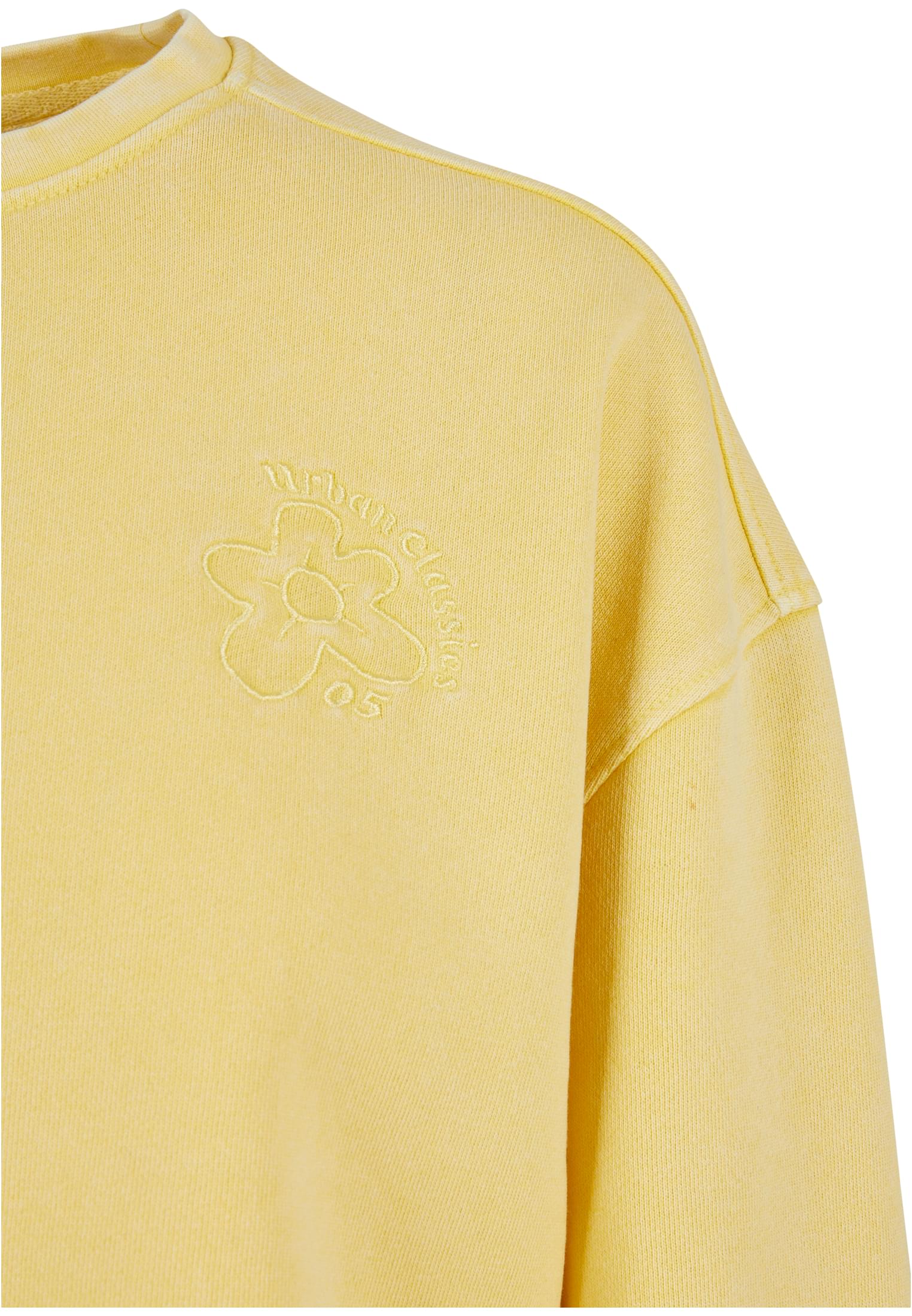 Ladies Cropped Flower Embroidery Terry Crewneck vintagesun 3XL - variant image 8