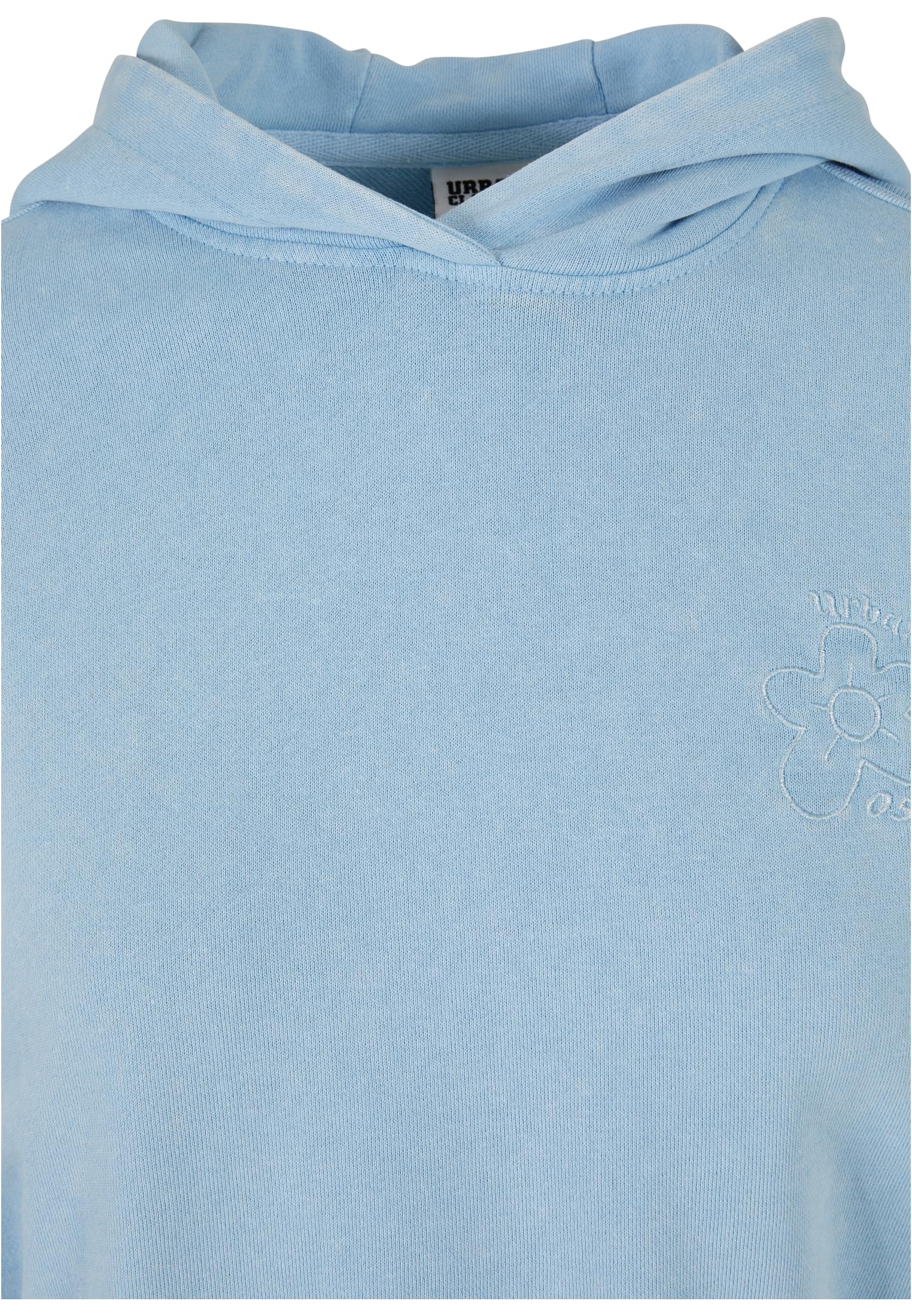 Ladies Short Flower Embroidery Terry Hoody balticblue 3XL - variant image 7